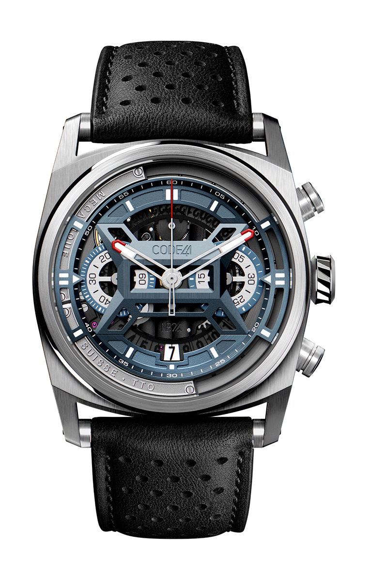 CODE41 NB24 NativeDNA Titanium Blue luxury timepiece - detailed view