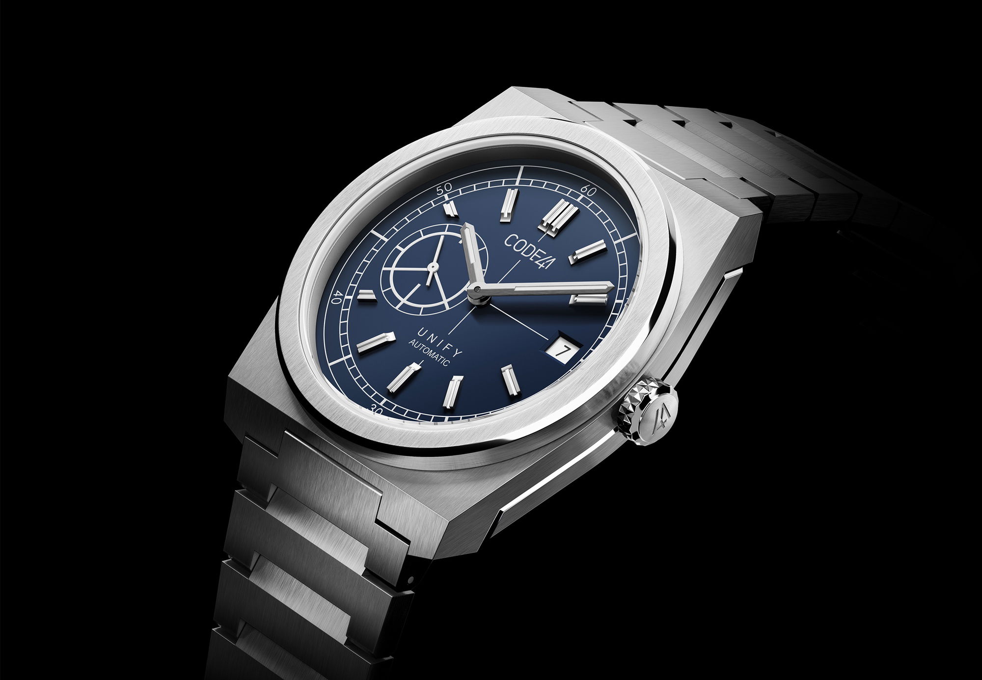 CODE41 UNIFY Small Seconds Blue Anthracite - View 2