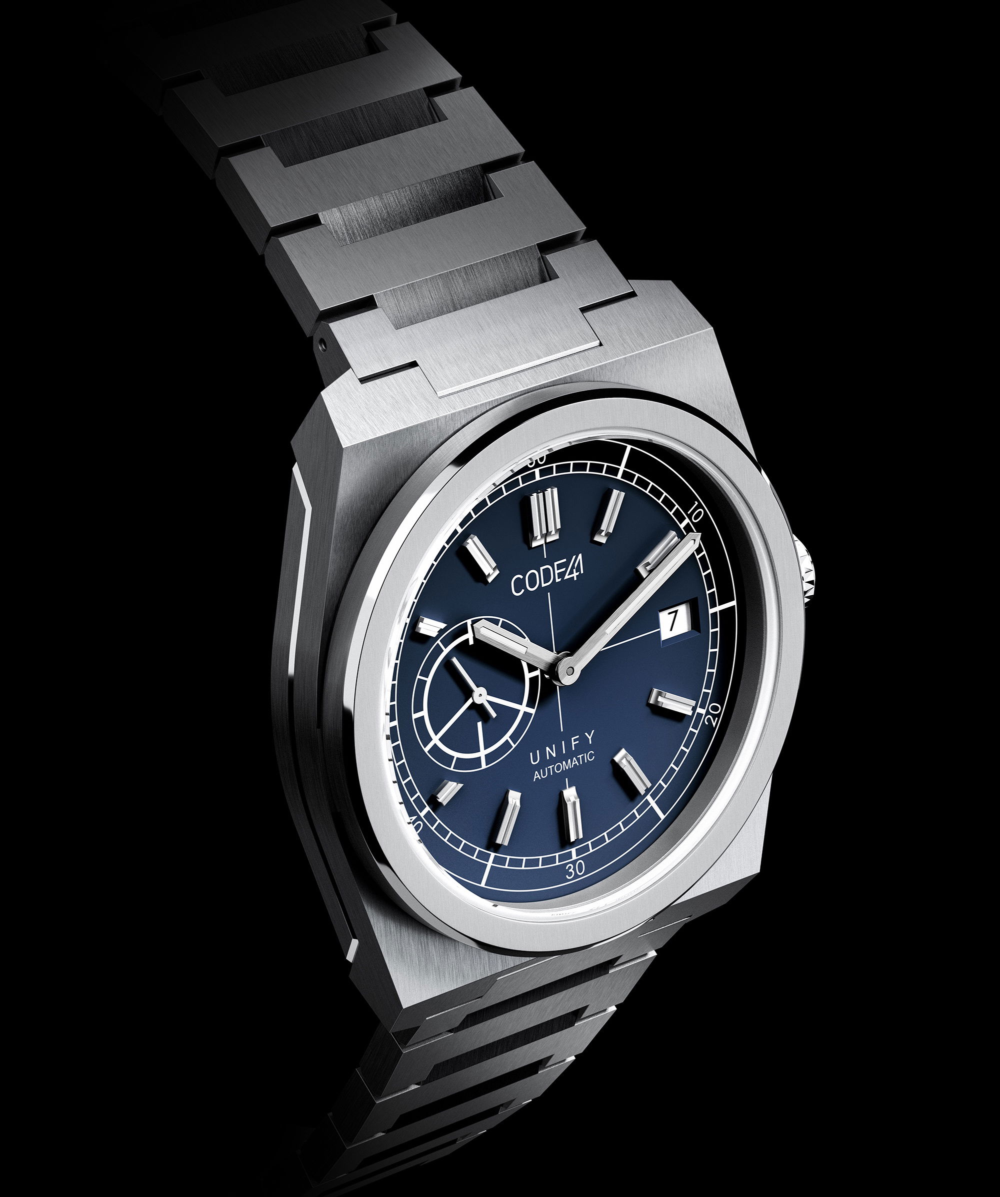 CODE41 UNIFY Small Seconds Blue Anthracite - View 3