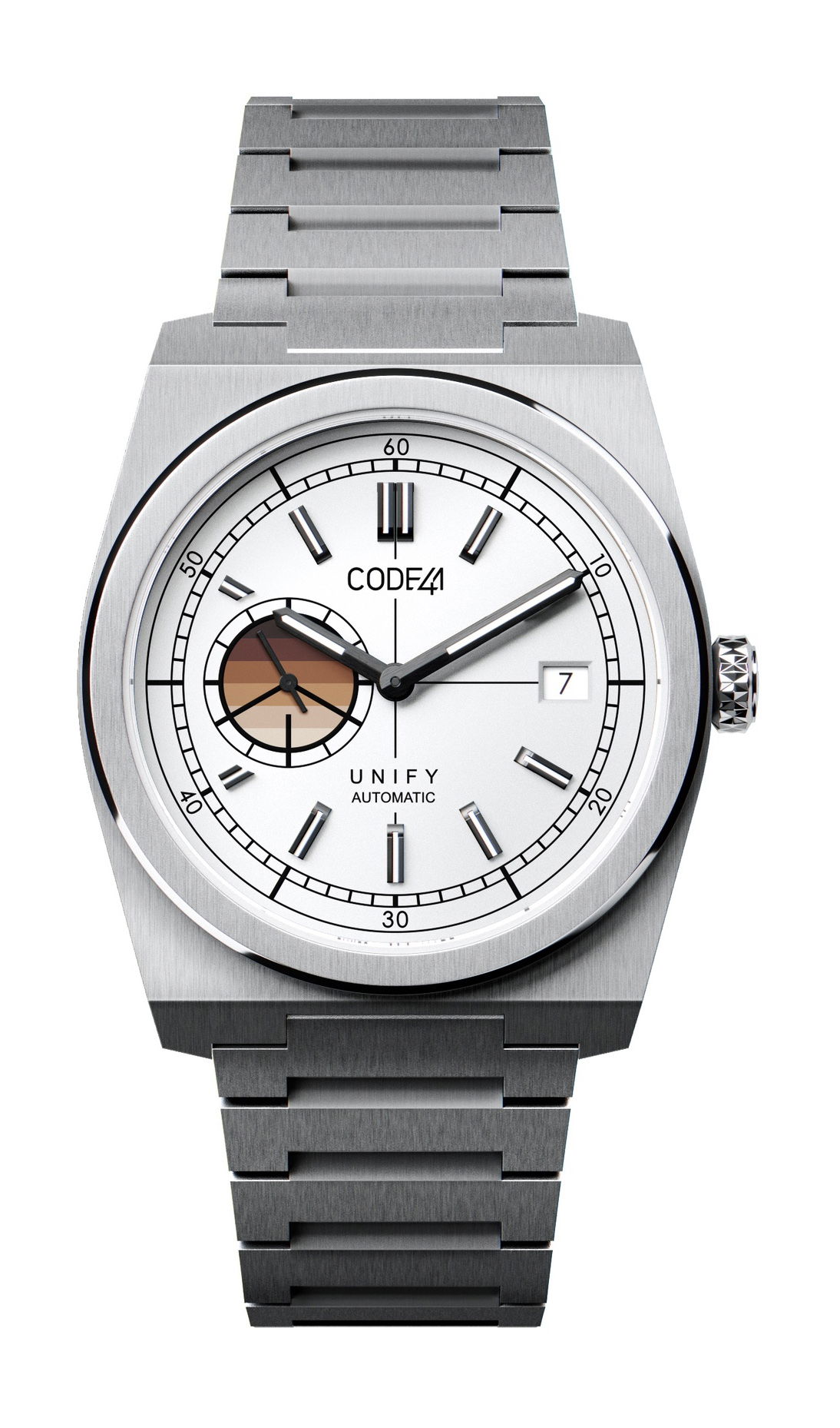 CODE41 UNIFY Small Seconds Equity Flag luxury timepiece - detailed view