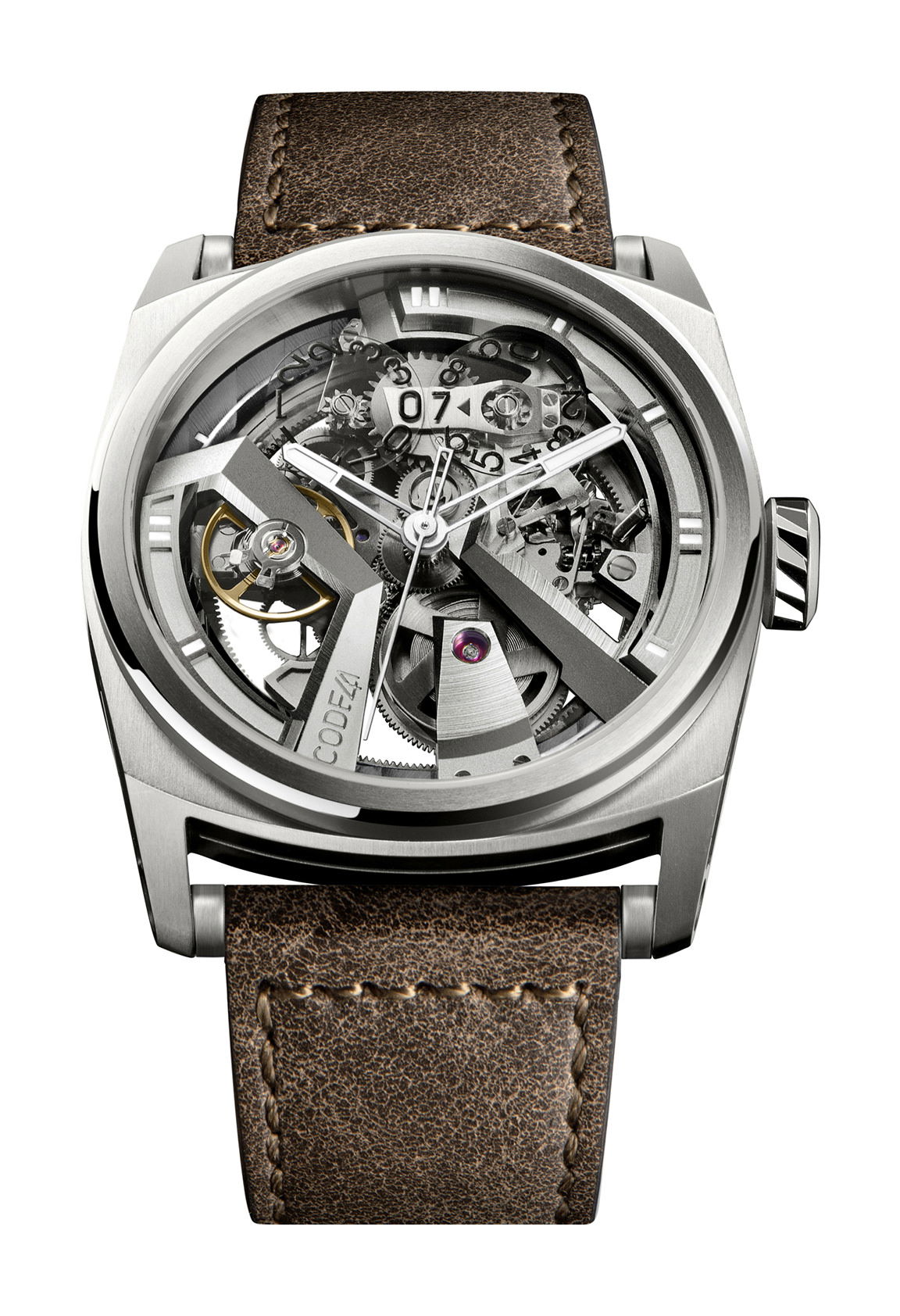CODE41 X41 Titanium Grey luxury timepiece - detailed view
