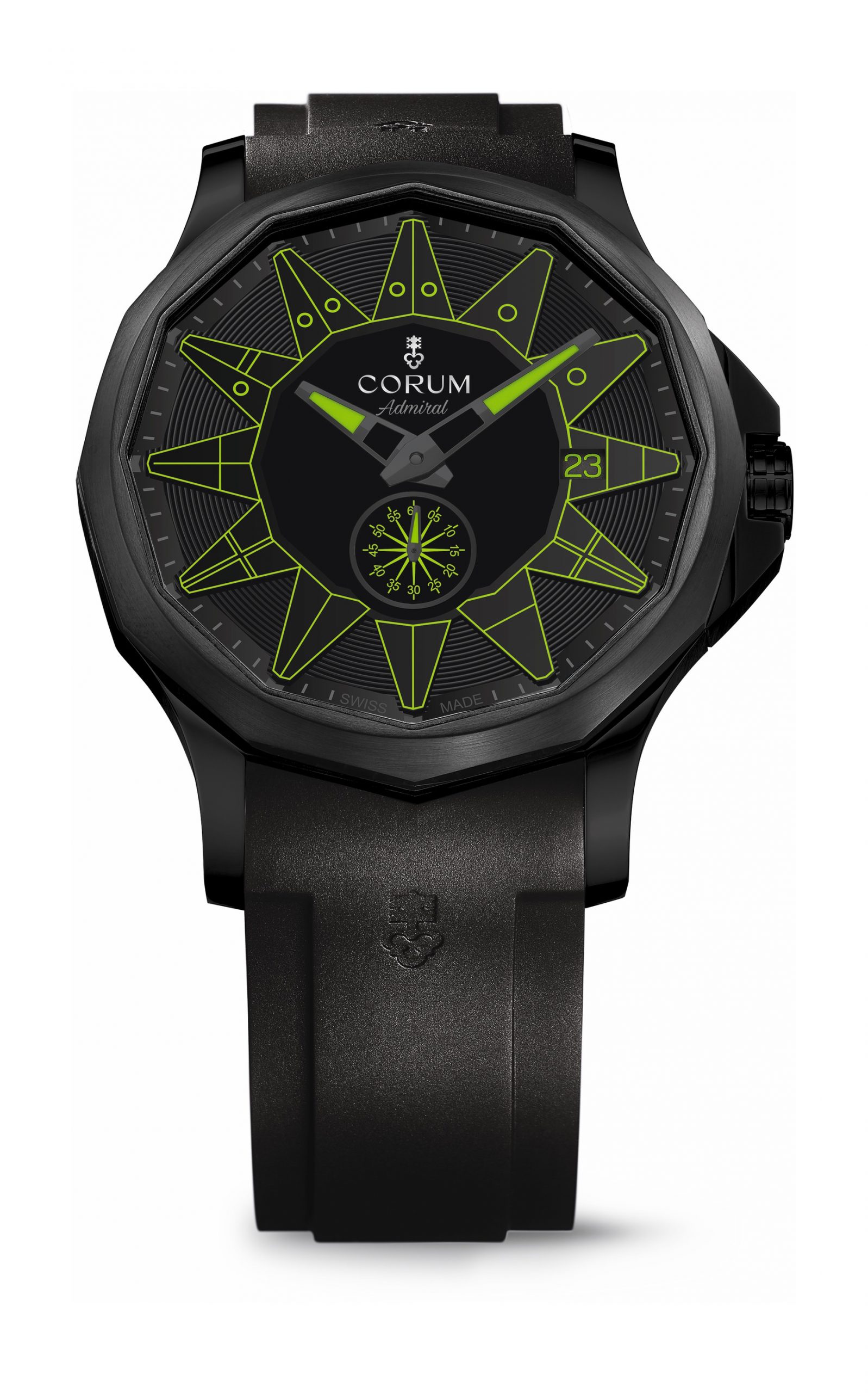 Corum Admiral 42 Automatic All Black luxury timepiece - detailed view