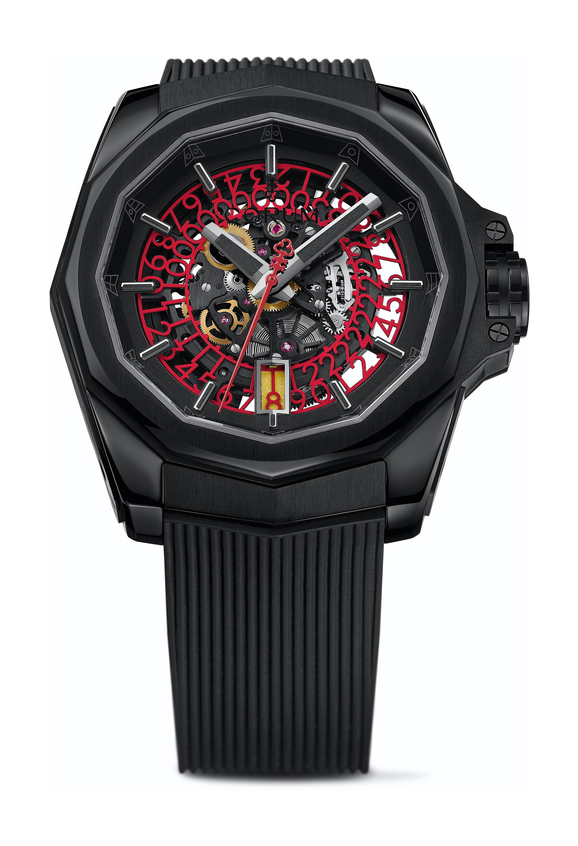 Corum Admiral Ac-One 45 Squelette luxury timepiece - detailed view