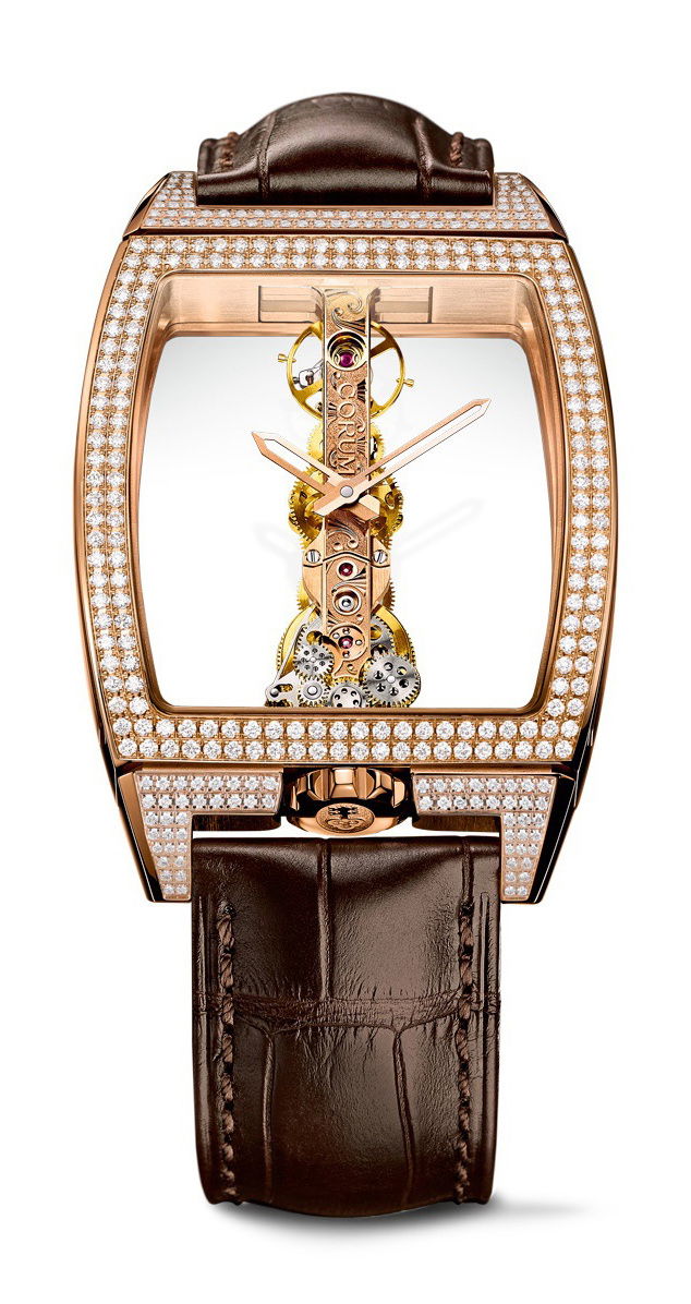 Corum Golden Bridge luxury timepiece - detailed view