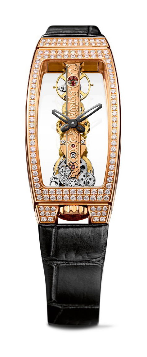 Corum Golden Bridge Miss luxury timepiece - detailed view