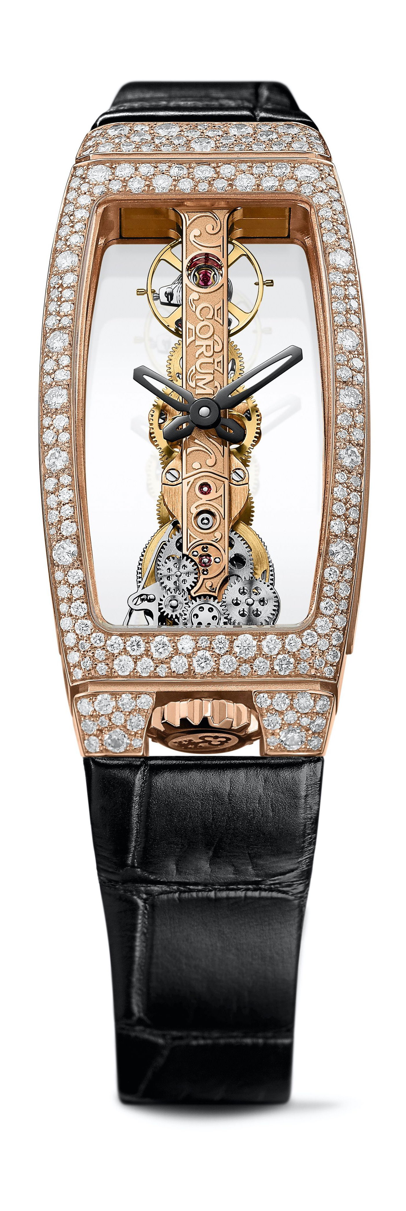 Corum Golden Bridge Miss luxury timepiece - detailed view