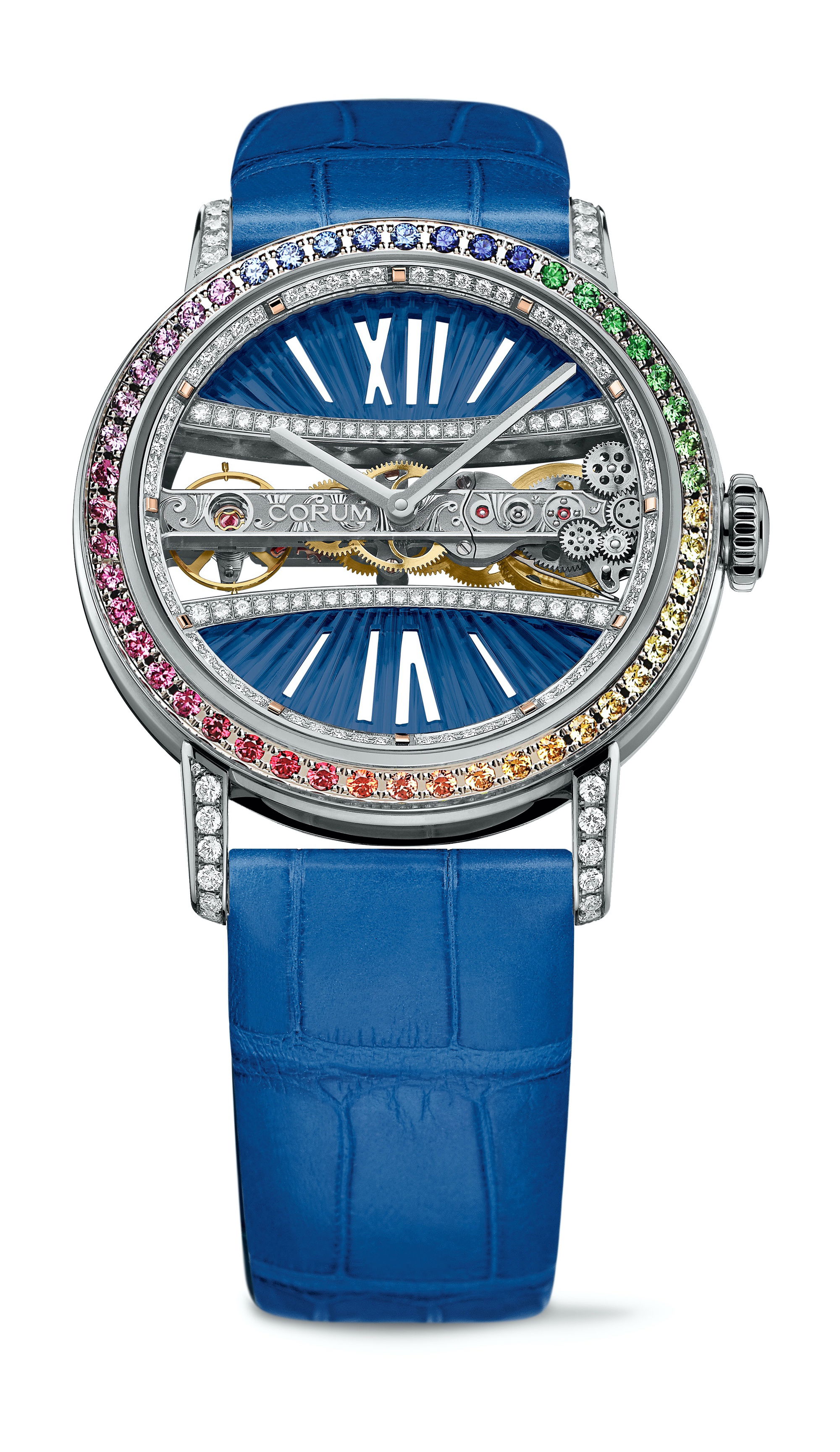 Corum Golden Bridge Round 39 luxury timepiece - detailed view