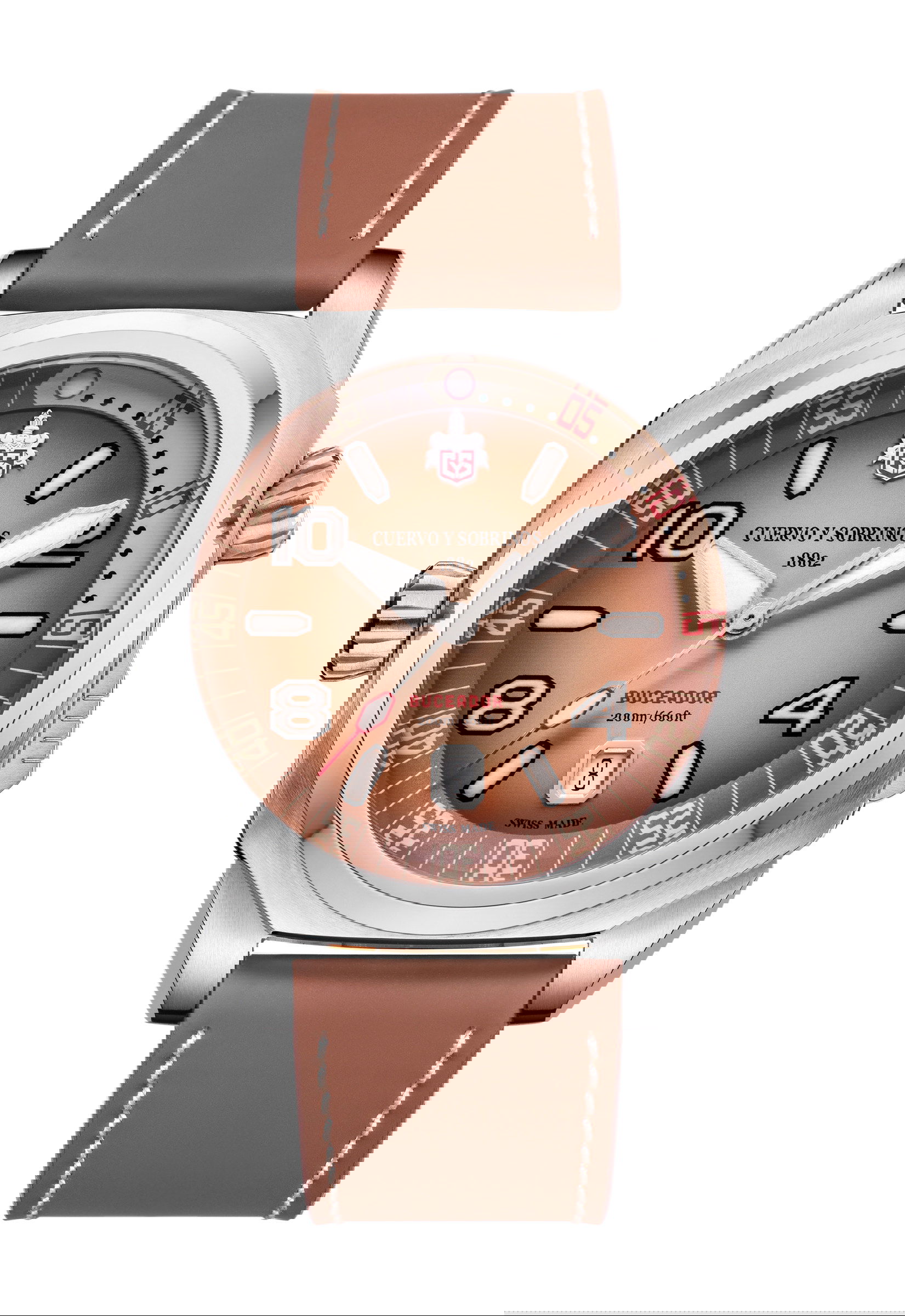 Cuervo y Sobrinos Buceador Caribe Cayo Coco luxury timepiece - detailed view