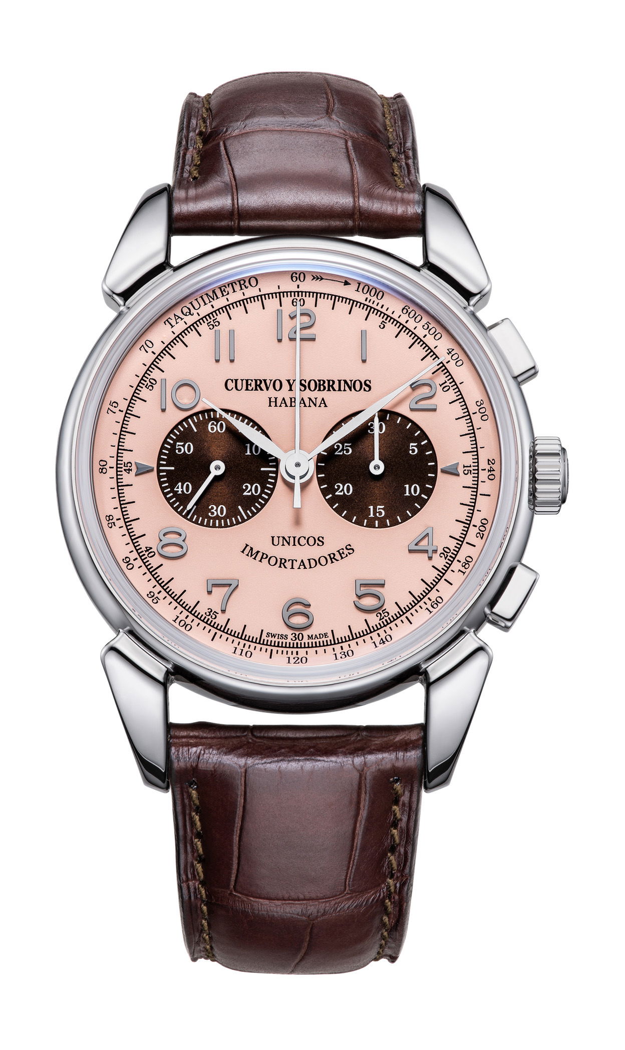 Cuervo y Sobrinos Historiador Cronógrafo 1946 luxury timepiece - detailed view