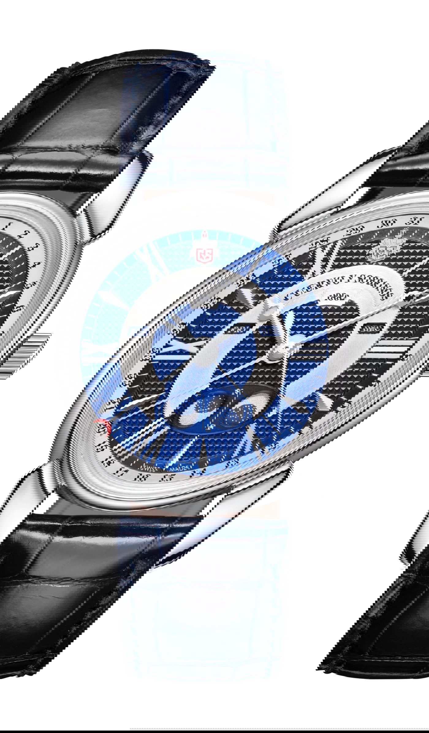 Cuervo y Sobrinos Historiador Doble Luna luxury timepiece - detailed view