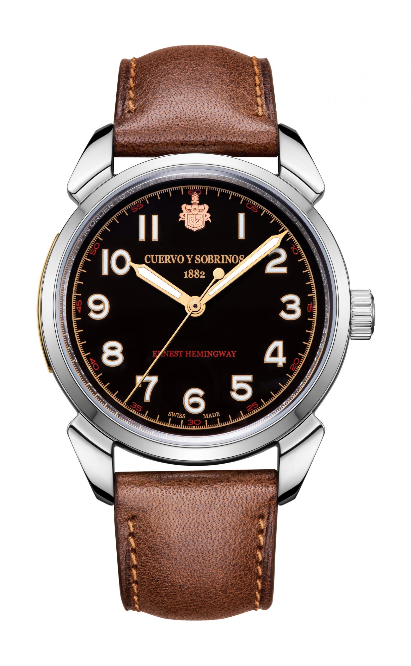 Cuervo y Sobrinos Historiador Ernest Hemingway Limited Edition luxury timepiece - detailed view