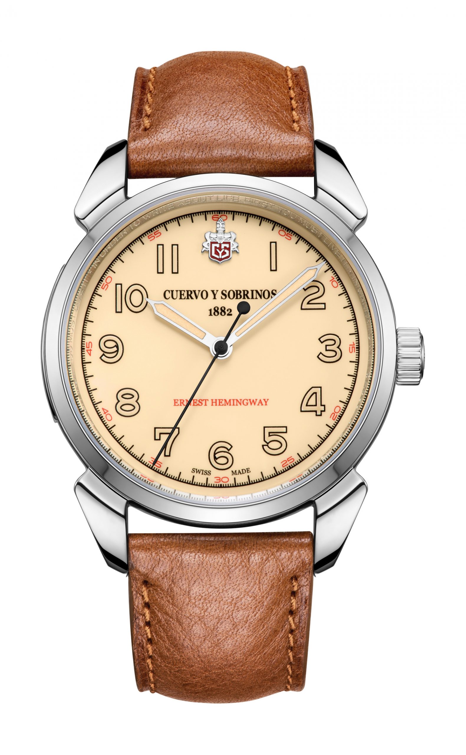 Cuervo y Sobrinos Historiador Ernest Hemingway Limited Edition luxury timepiece - detailed view