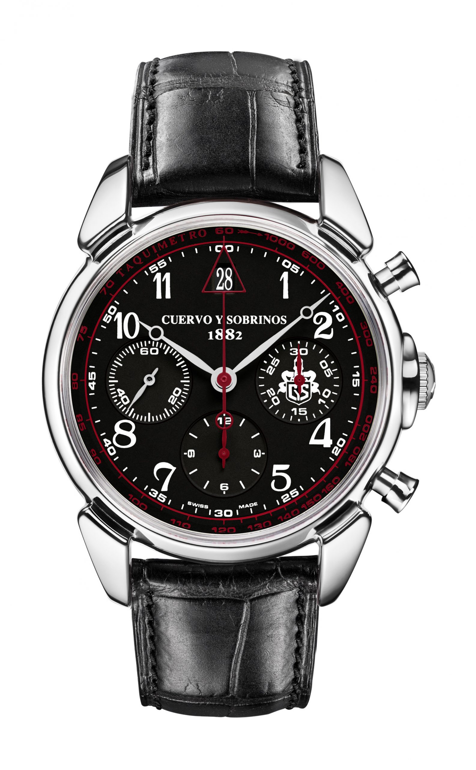 Cuervo y Sobrinos Historiador Flechazo luxury timepiece - detailed view