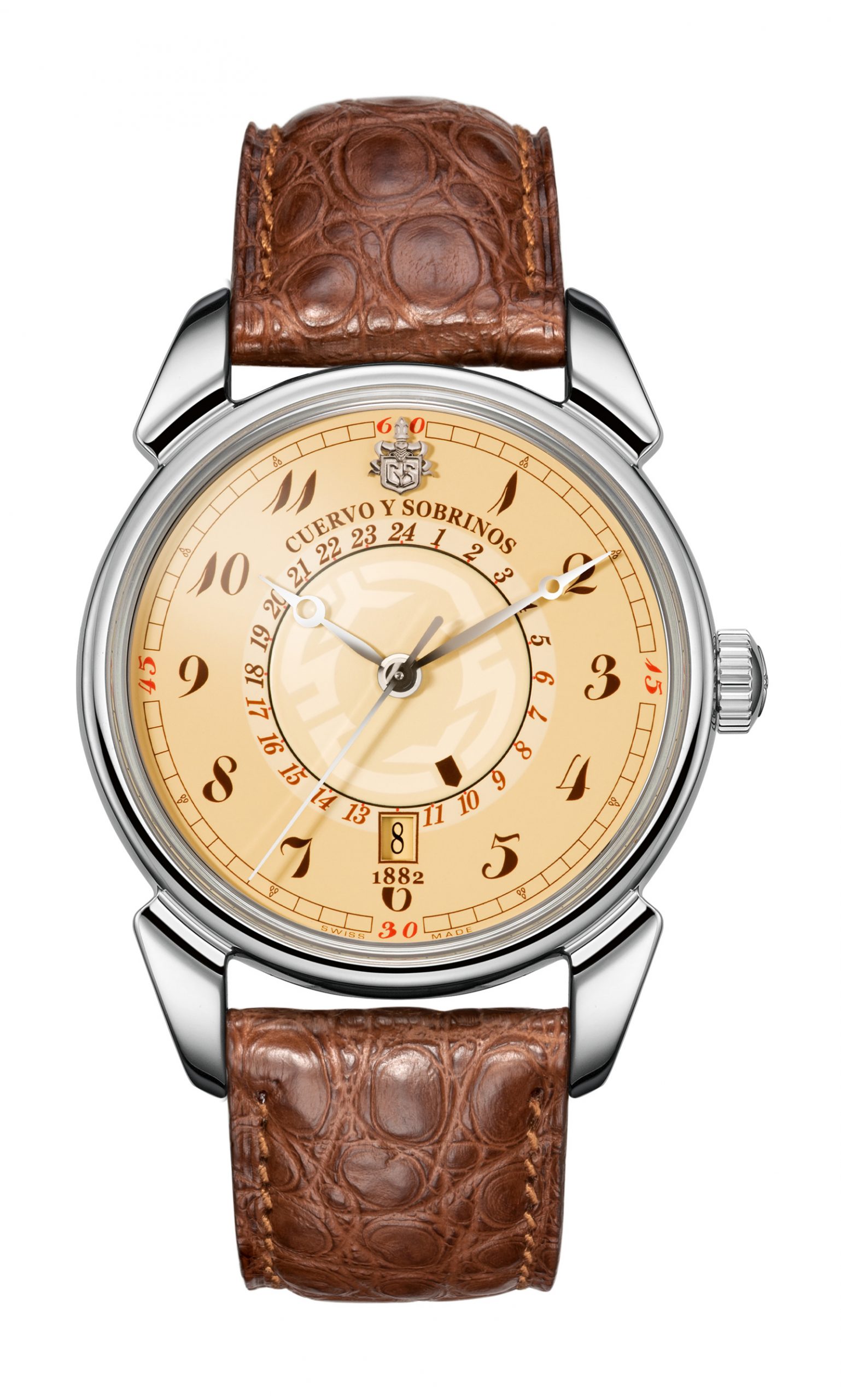 Cuervo y Sobrinos Historiador GMT luxury timepiece - detailed view