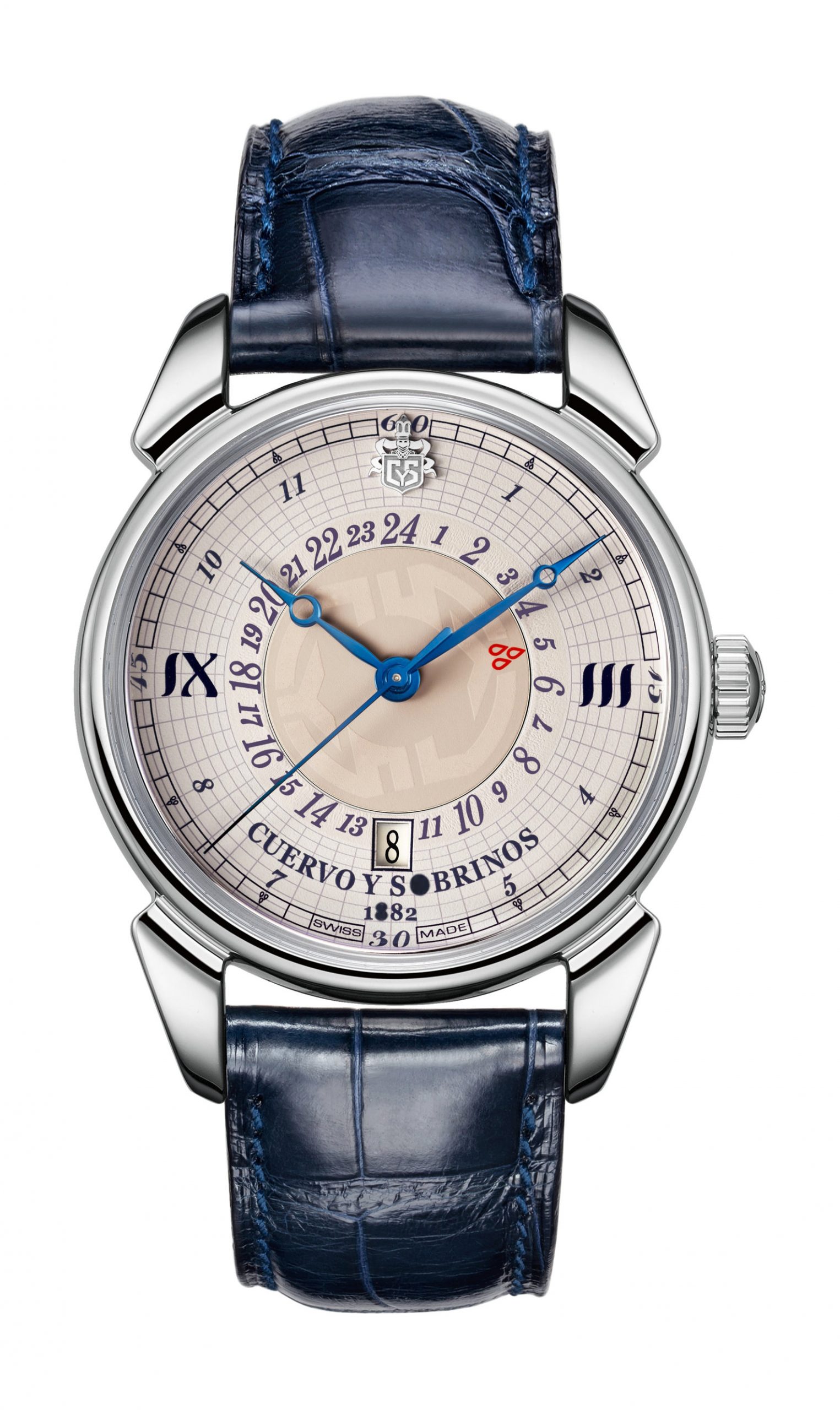 Cuervo y Sobrinos Historiador GMT luxury timepiece - detailed view