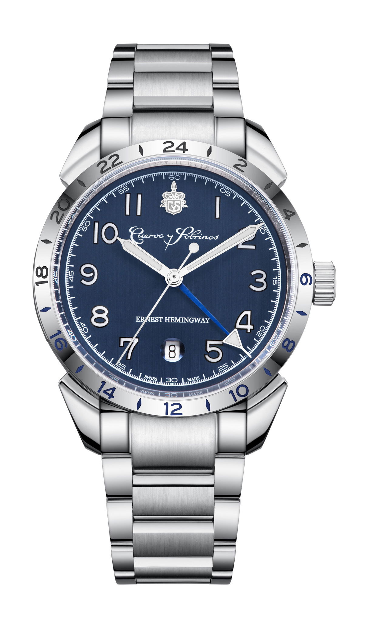 Cuervo y Sobrinos Historiador Hemingway GMT ‘The Fisherman’ luxury timepiece - detailed view