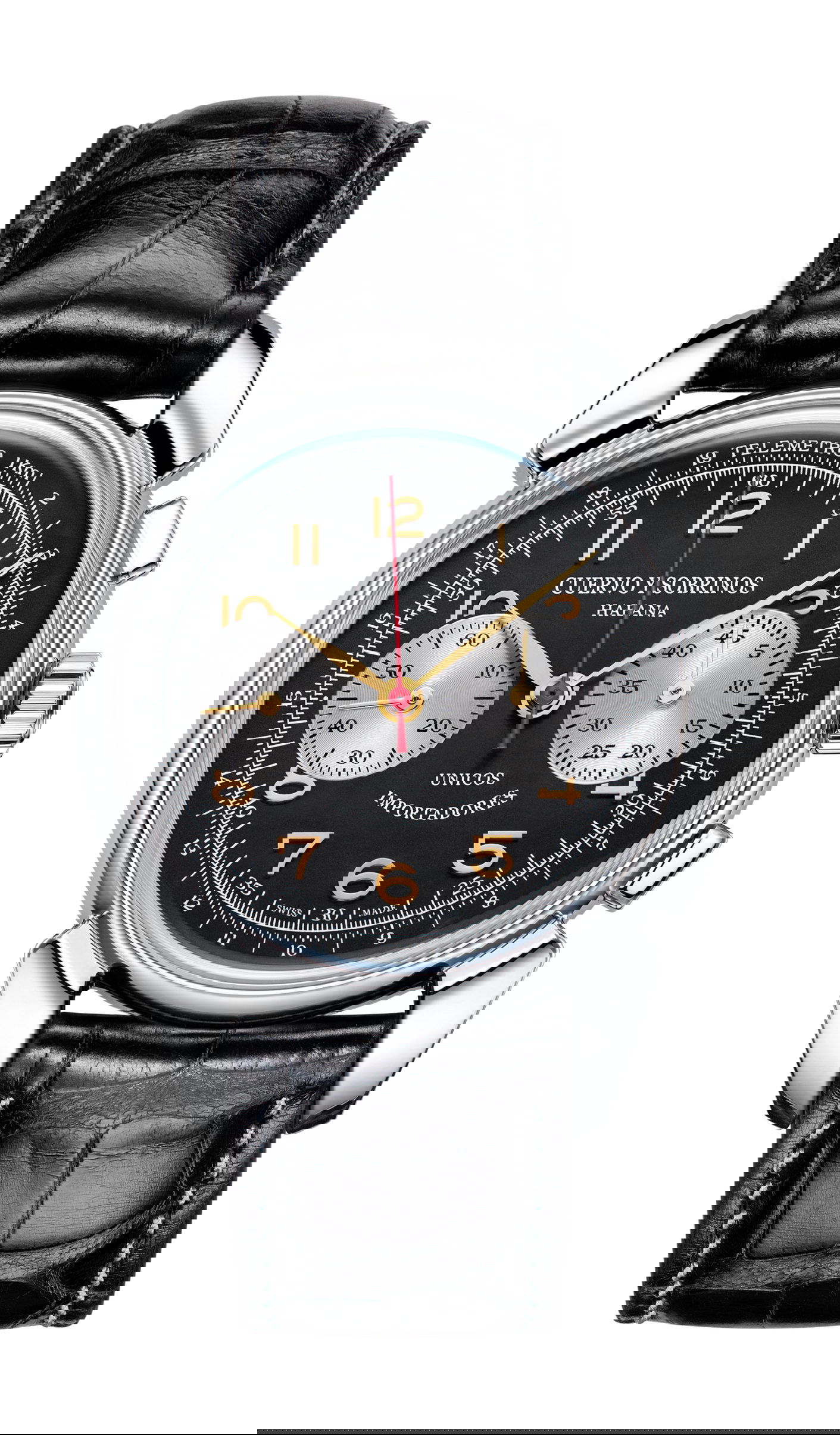 Cuervo y Sobrinos Historiador Landeron luxury timepiece - detailed view