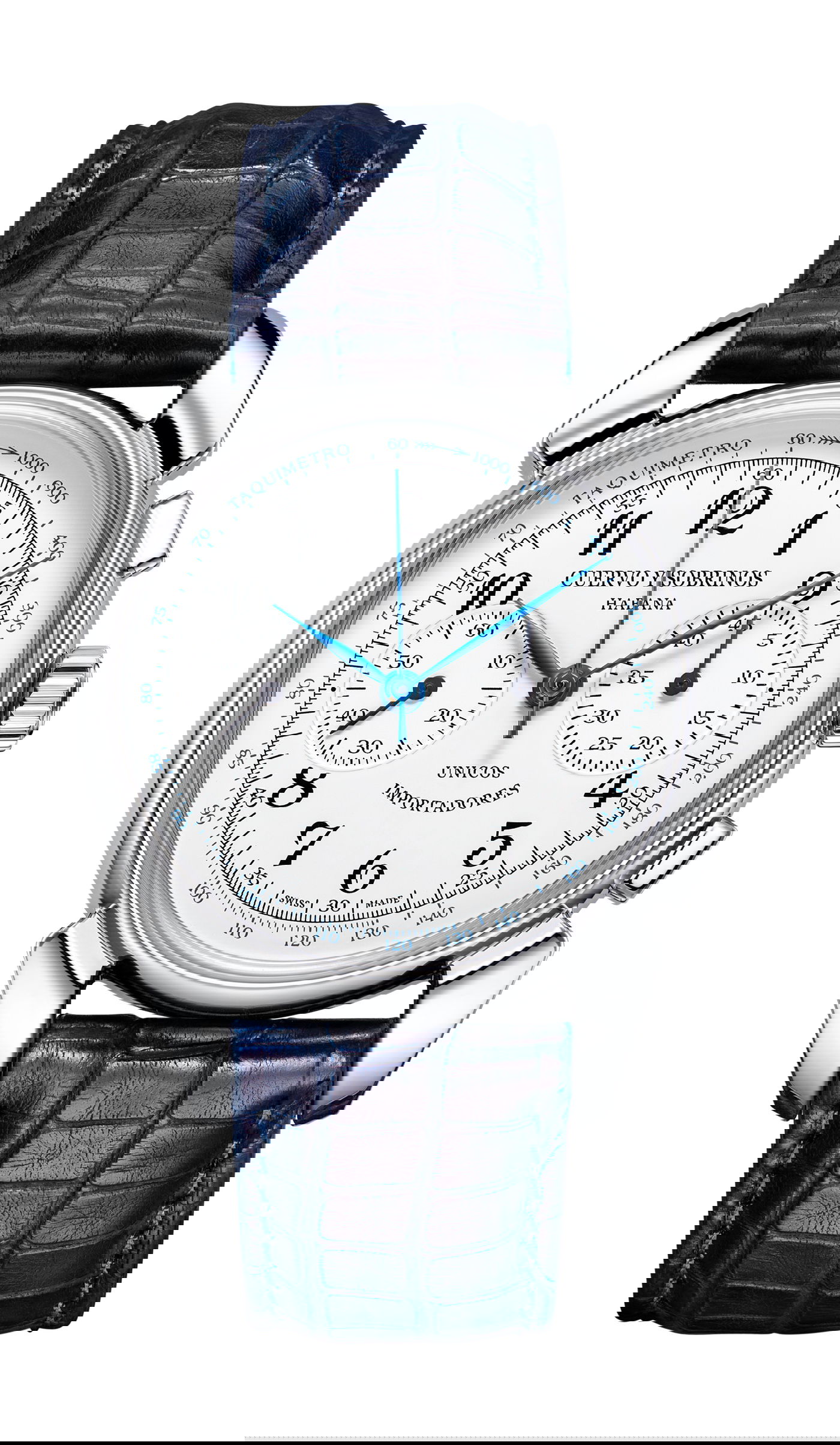 Cuervo y Sobrinos Historiador Landeron luxury timepiece - detailed view