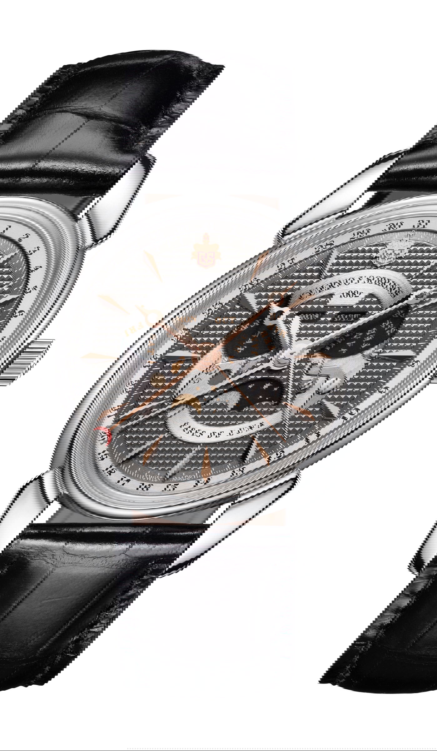 Cuervo y Sobrinos Historiador Luna Negra luxury timepiece - detailed view