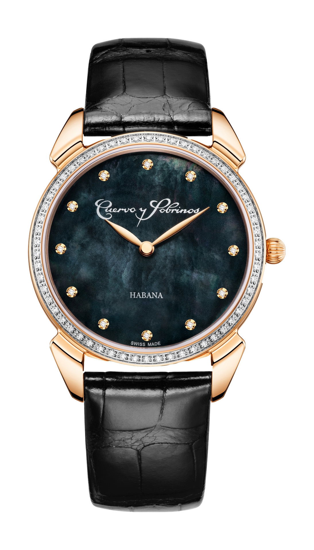 Cuervo y Sobrinos Historiador Primera Dama luxury timepiece - detailed view