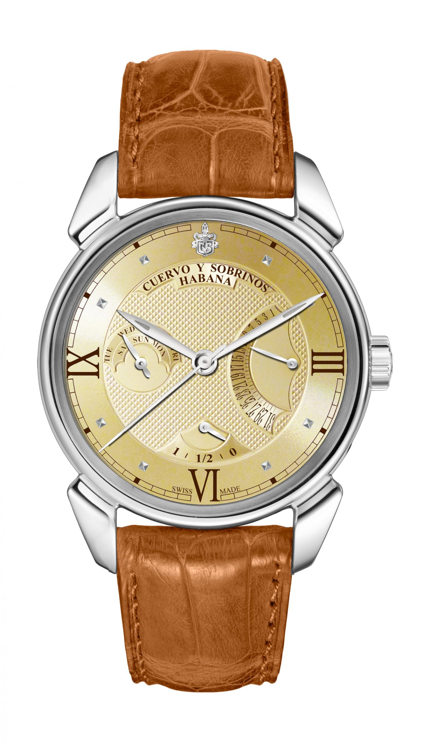 Cuervo y Sobrinos Historiador Retrogrado luxury timepiece - detailed view