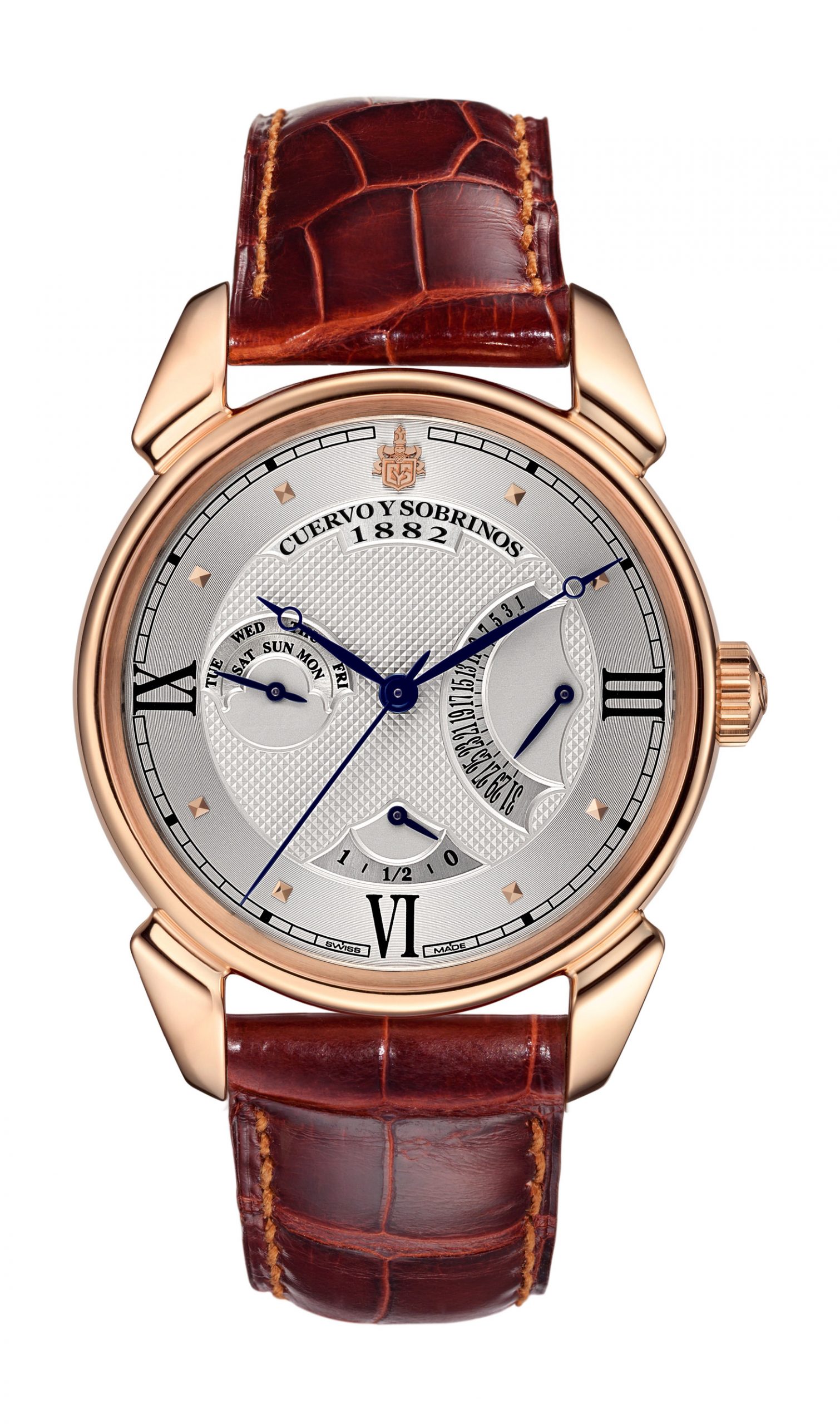 Cuervo y Sobrinos Historiador Retrogrado luxury timepiece - detailed view