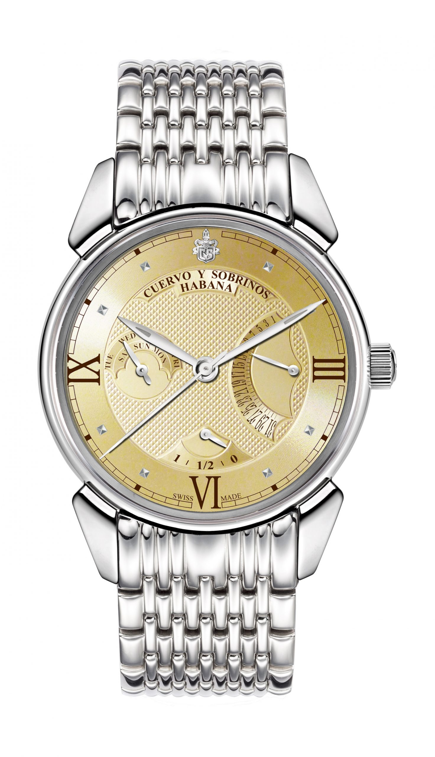 Cuervo y Sobrinos Historiador Retrogrado luxury timepiece - detailed view