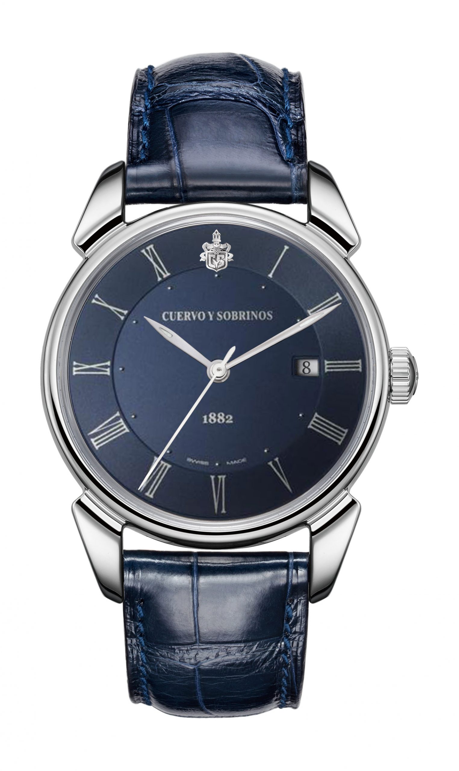 Cuervo y Sobrinos Historiador Segundos Centrales luxury timepiece - detailed view
