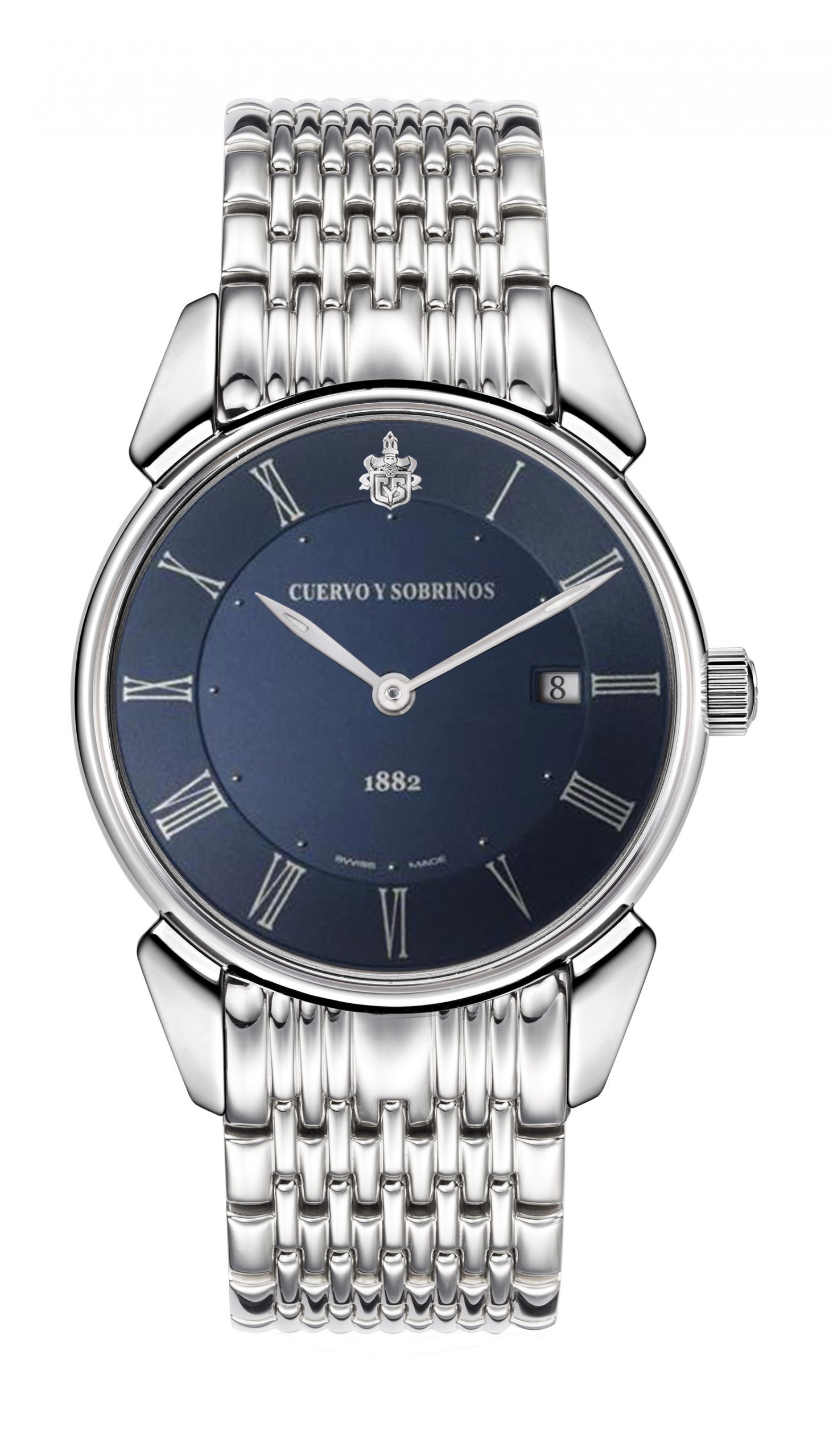 Cuervo y Sobrinos Historiador Segundos Centrales luxury timepiece - detailed view