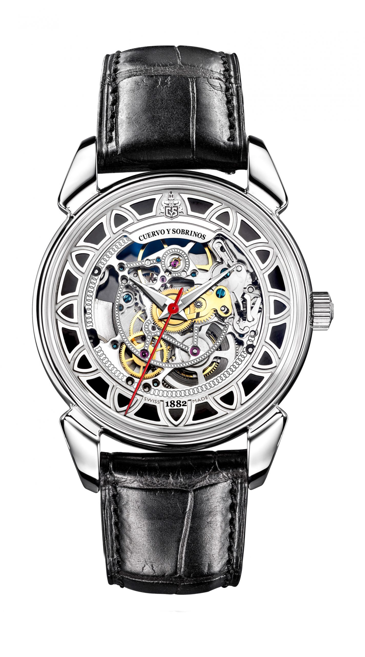 Cuervo y Sobrinos Historiador Squelette luxury timepiece - detailed view