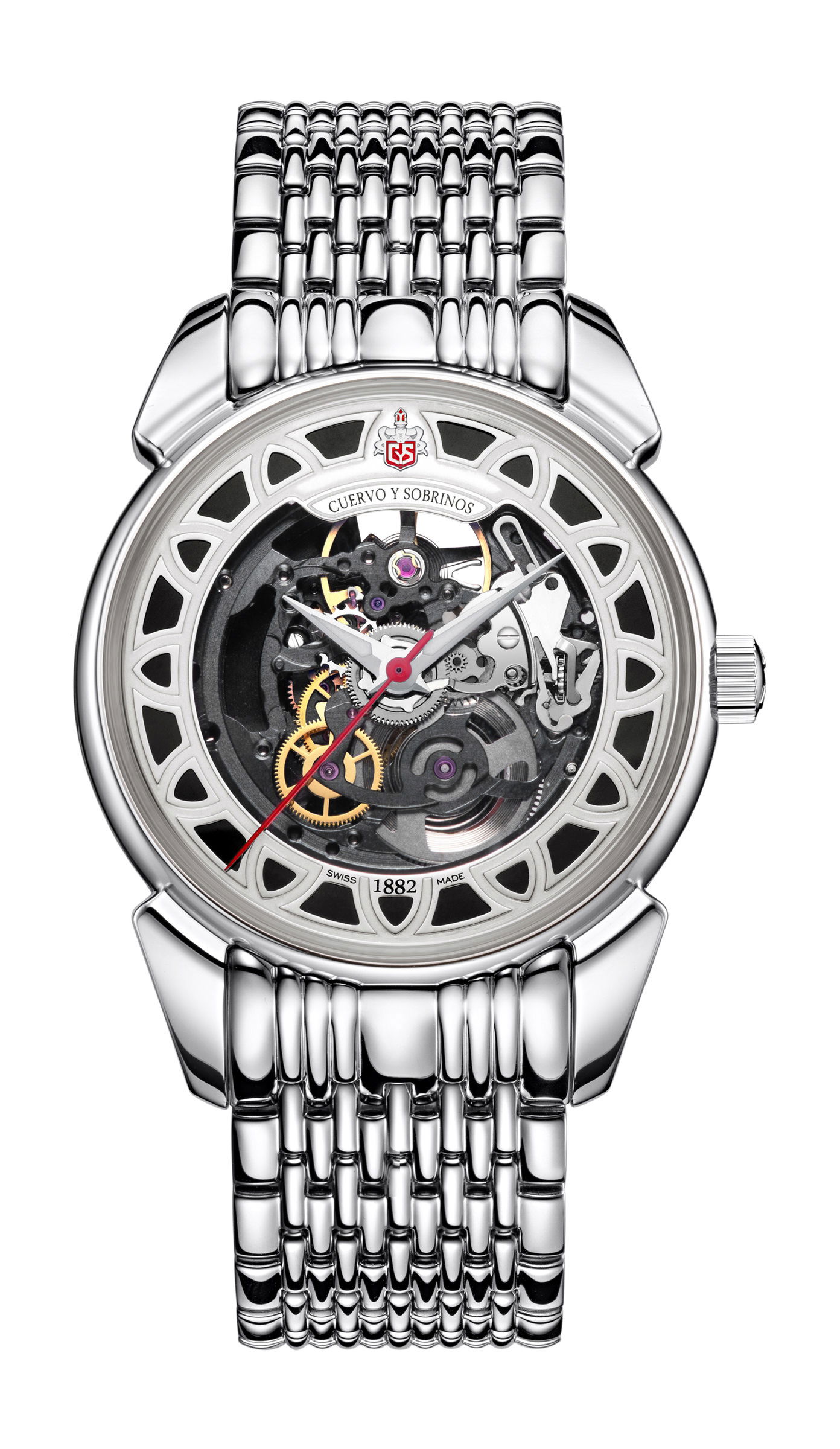 Cuervo y Sobrinos Historiador Squelette luxury timepiece - detailed view