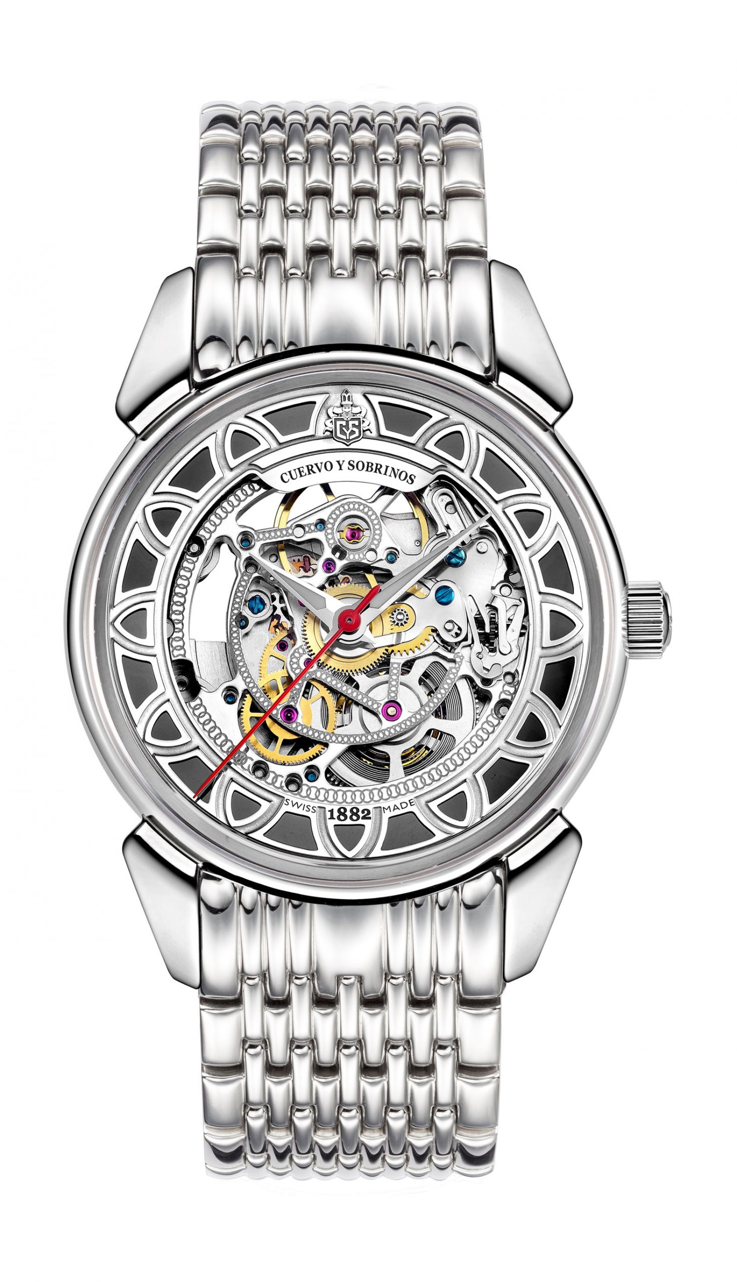 Cuervo y Sobrinos Historiador Squelette luxury timepiece - detailed view