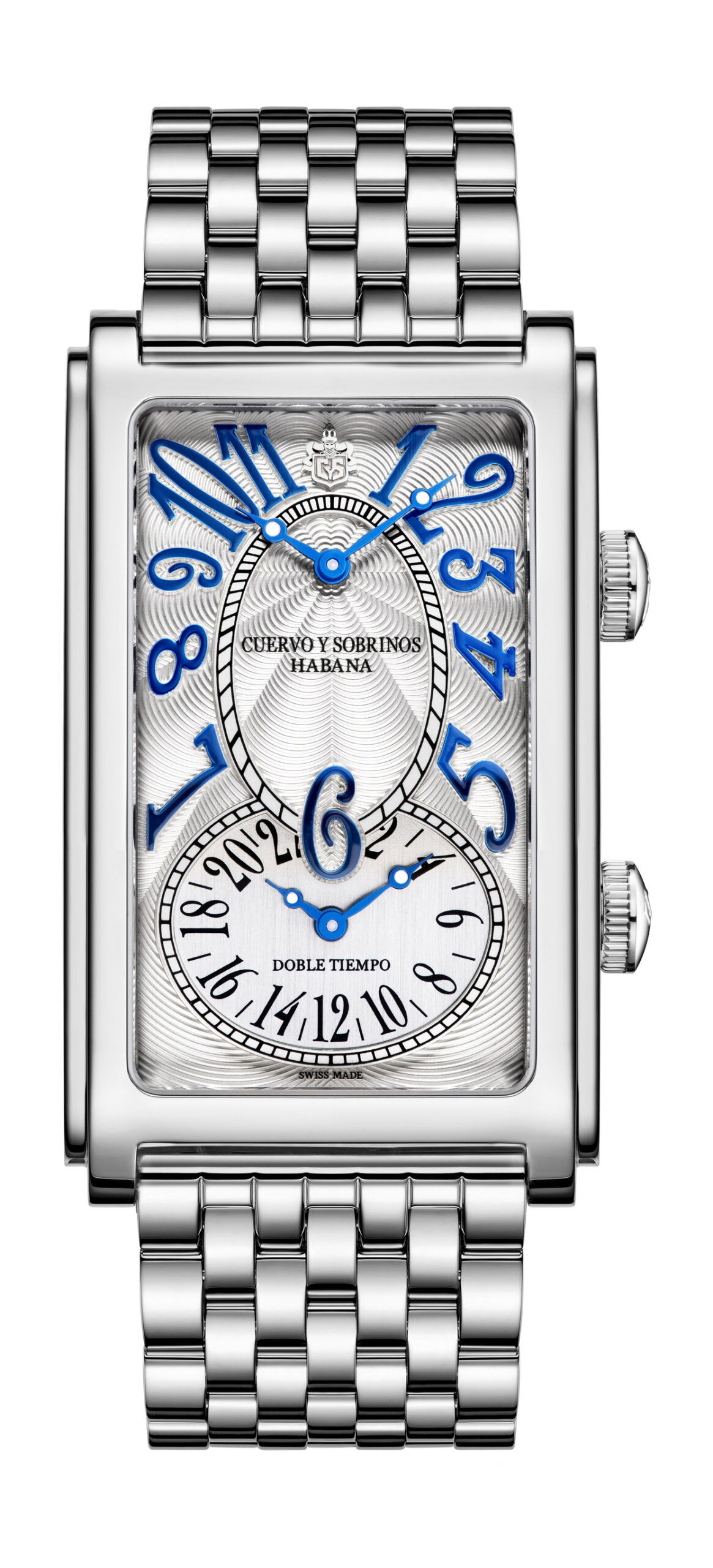 Cuervo y Sobrinos Prominente Icónico Doble Tiempo luxury timepiece - detailed view