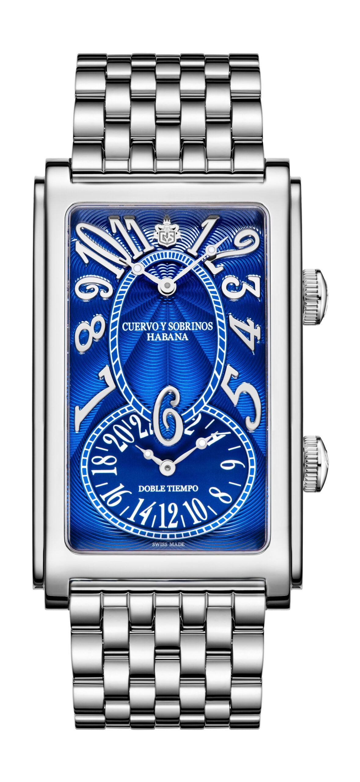 Cuervo y Sobrinos Prominente Doble Tiempo luxury timepiece - detailed view