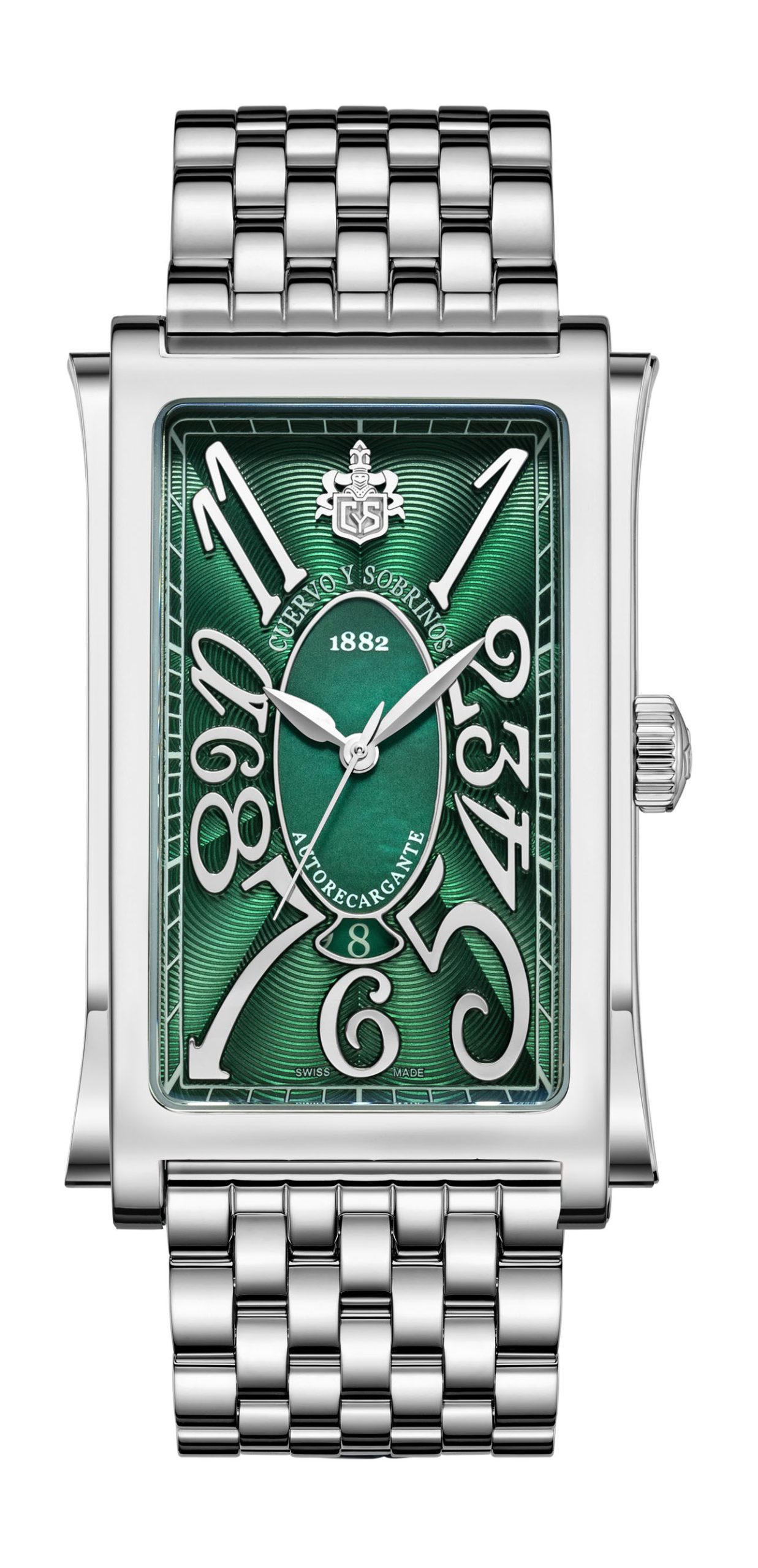Cuervo y Sobrinos Prominente Iconico Solo Tiempo luxury timepiece - detailed view