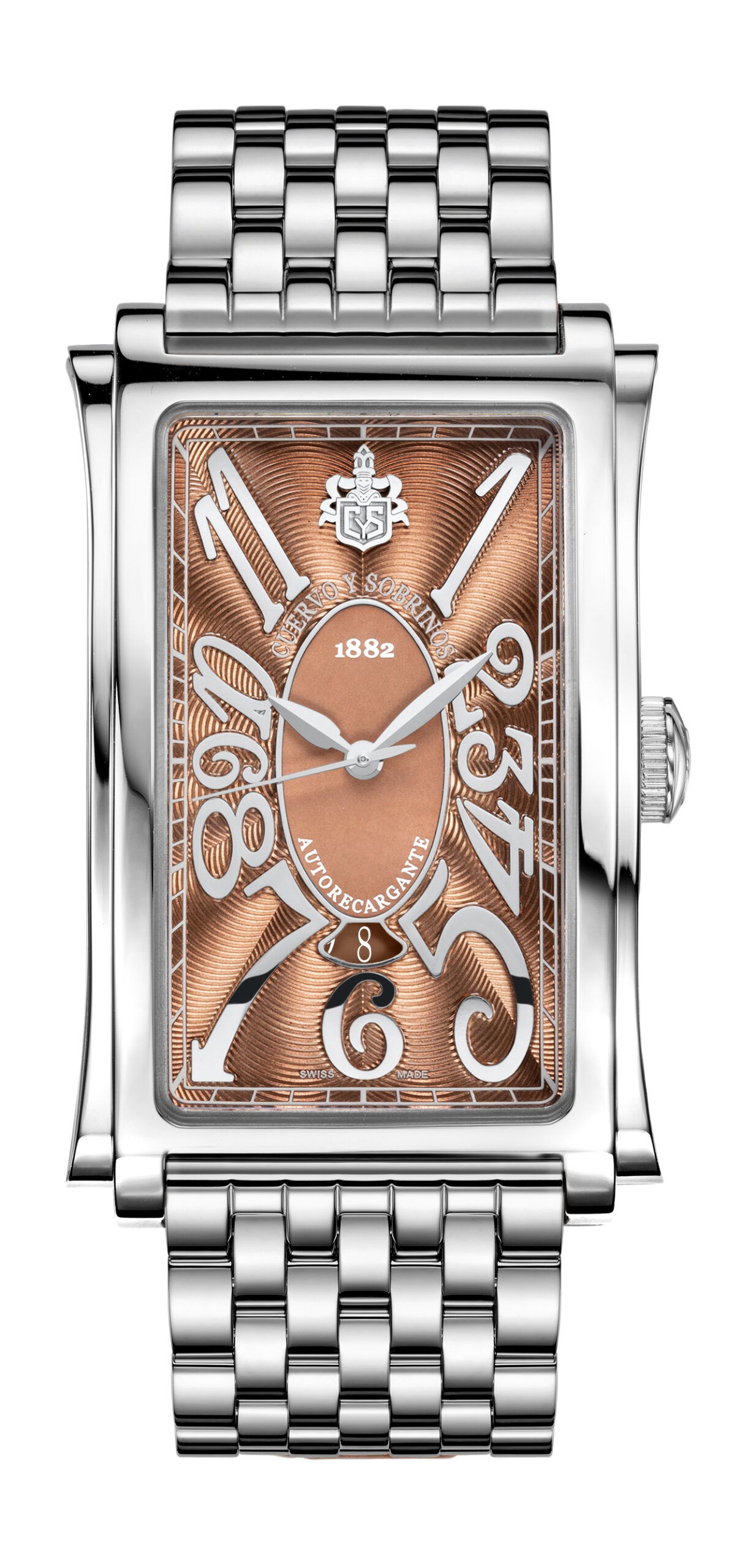 Cuervo y Sobrinos Prominente Iconico Solo Tiempo luxury timepiece - detailed view