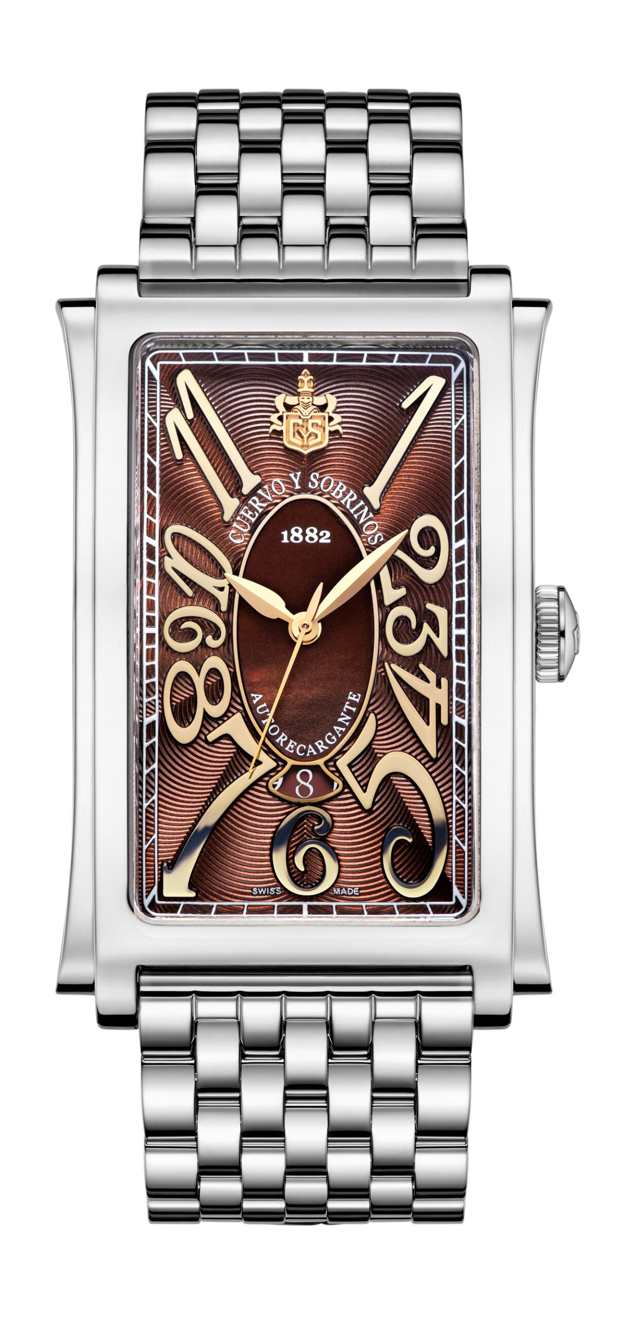 Cuervo y Sobrinos Prominente Iconico Solo Tiempo luxury timepiece - detailed view