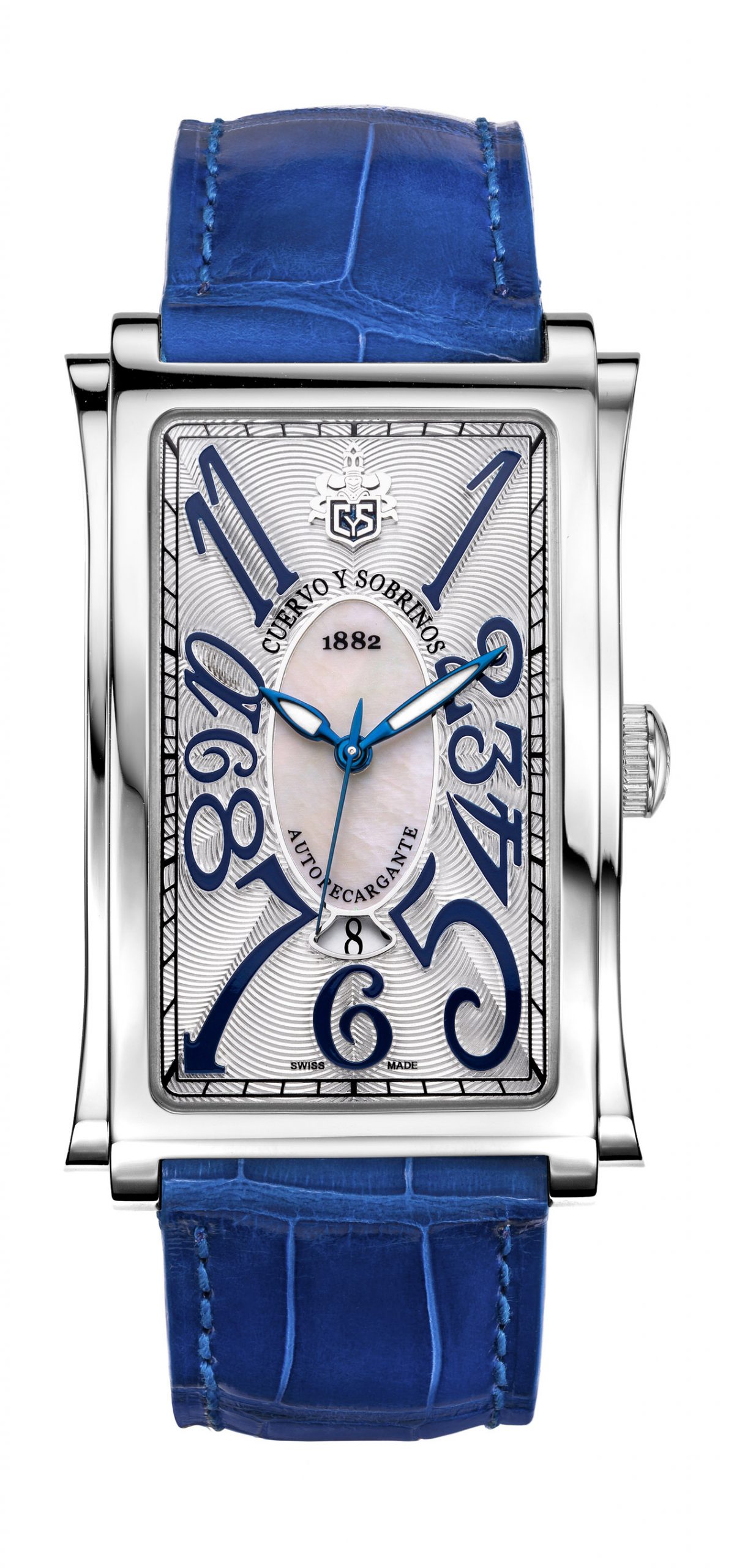Cuervo y Sobrinos Prominente Iconico Solo Tiempo luxury timepiece - detailed view
