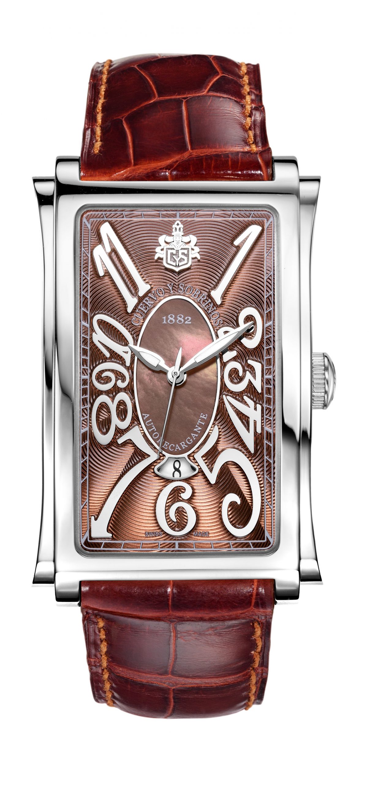 Cuervo y Sobrinos Prominente Iconico Solo Tiempo luxury timepiece - detailed view