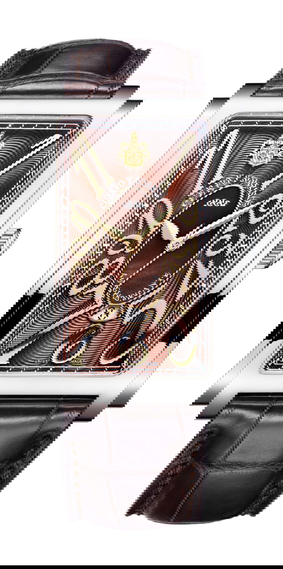 Cuervo y Sobrinos Prominente Iconico Solo Tiempo luxury timepiece - detailed view