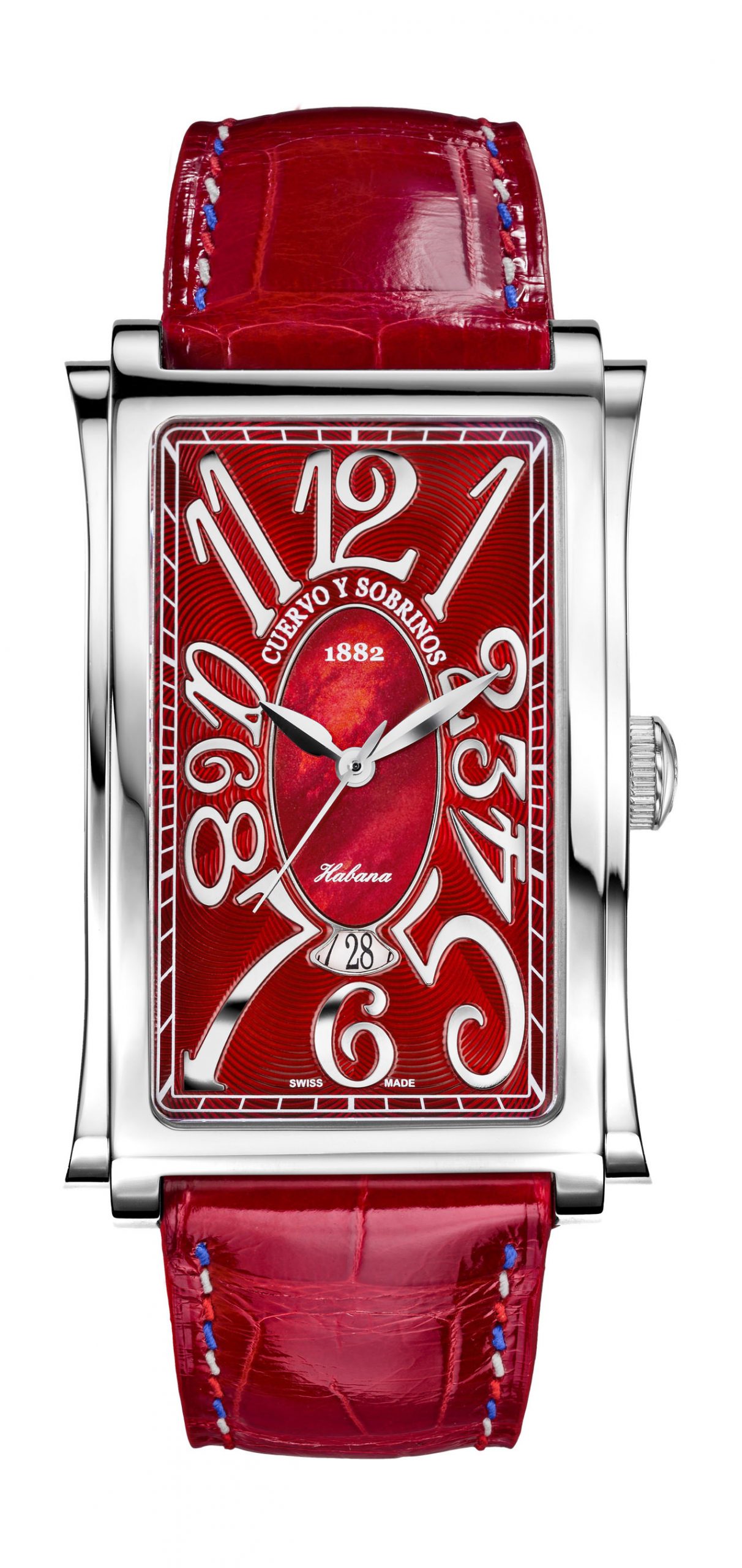 Cuervo y Sobrinos Prominente Tocororo luxury timepiece - detailed view