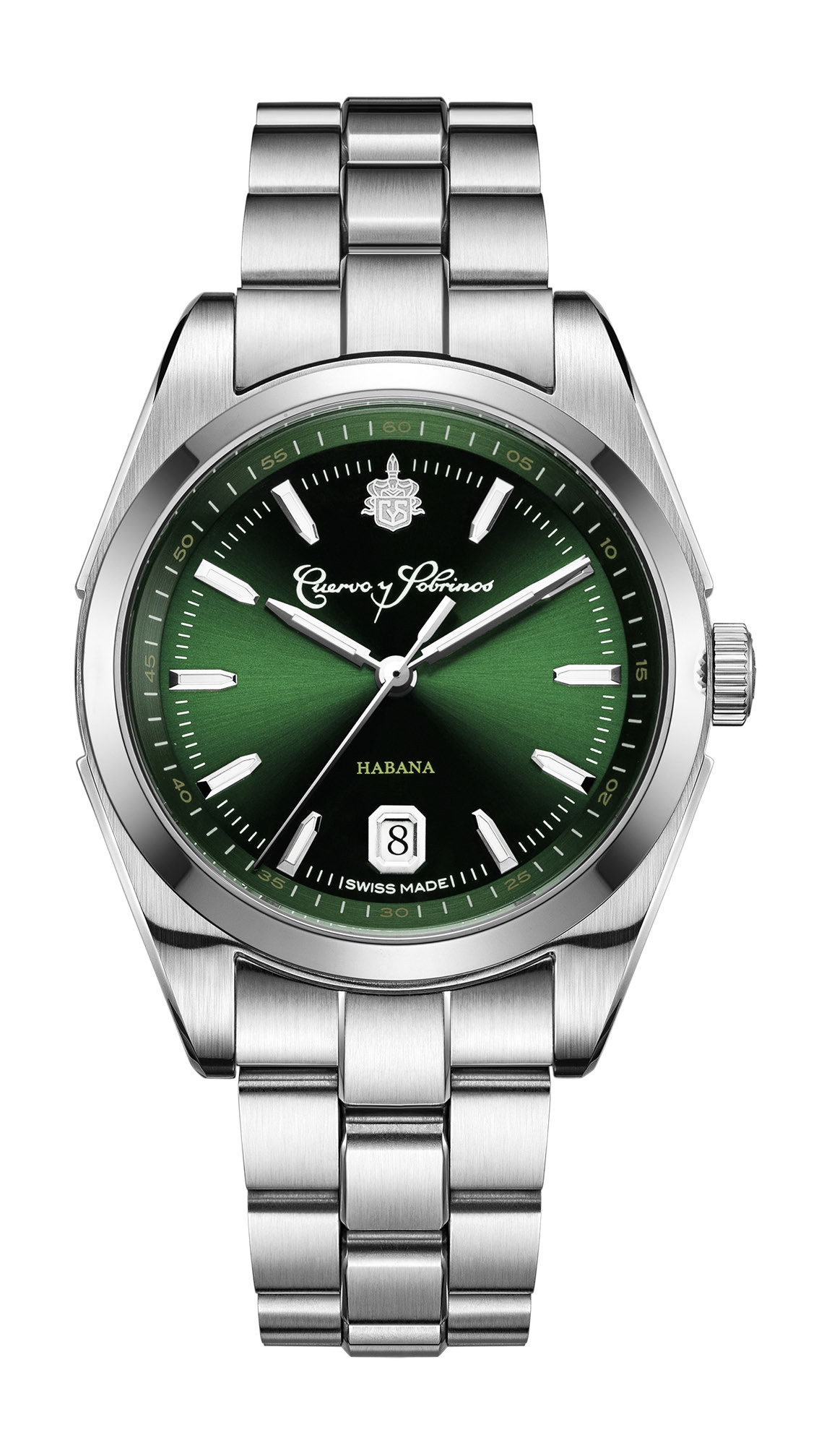 Cuervo y Sobrinos Robusto 1935 Verde Manzana luxury timepiece - detailed view