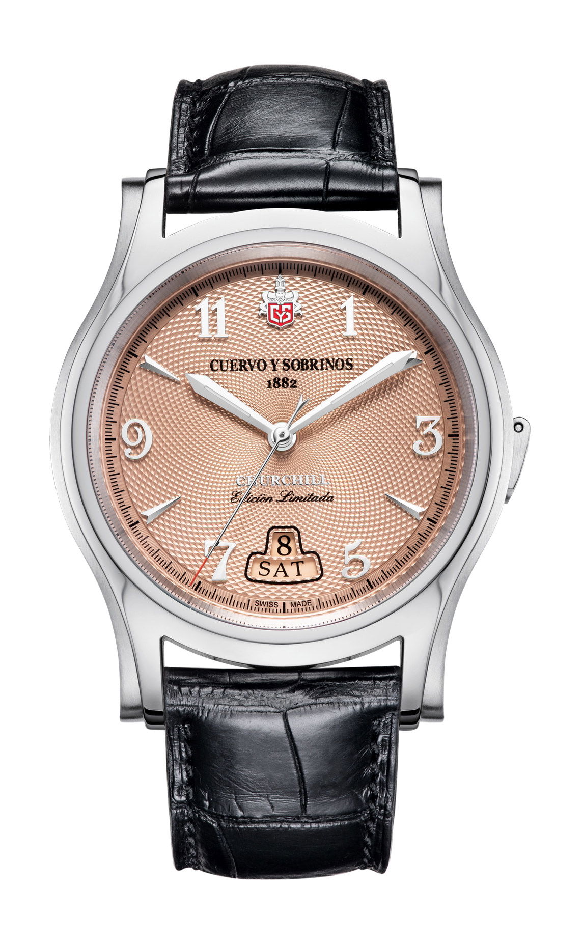 Cuervo y Sobrinos Robusto Churchill luxury timepiece - detailed view