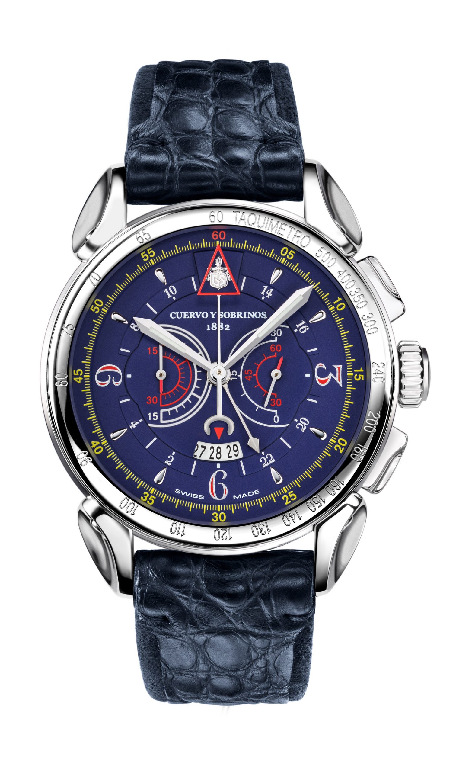 Cuervo y Sobrinos Vuelo Crono luxury timepiece - detailed view