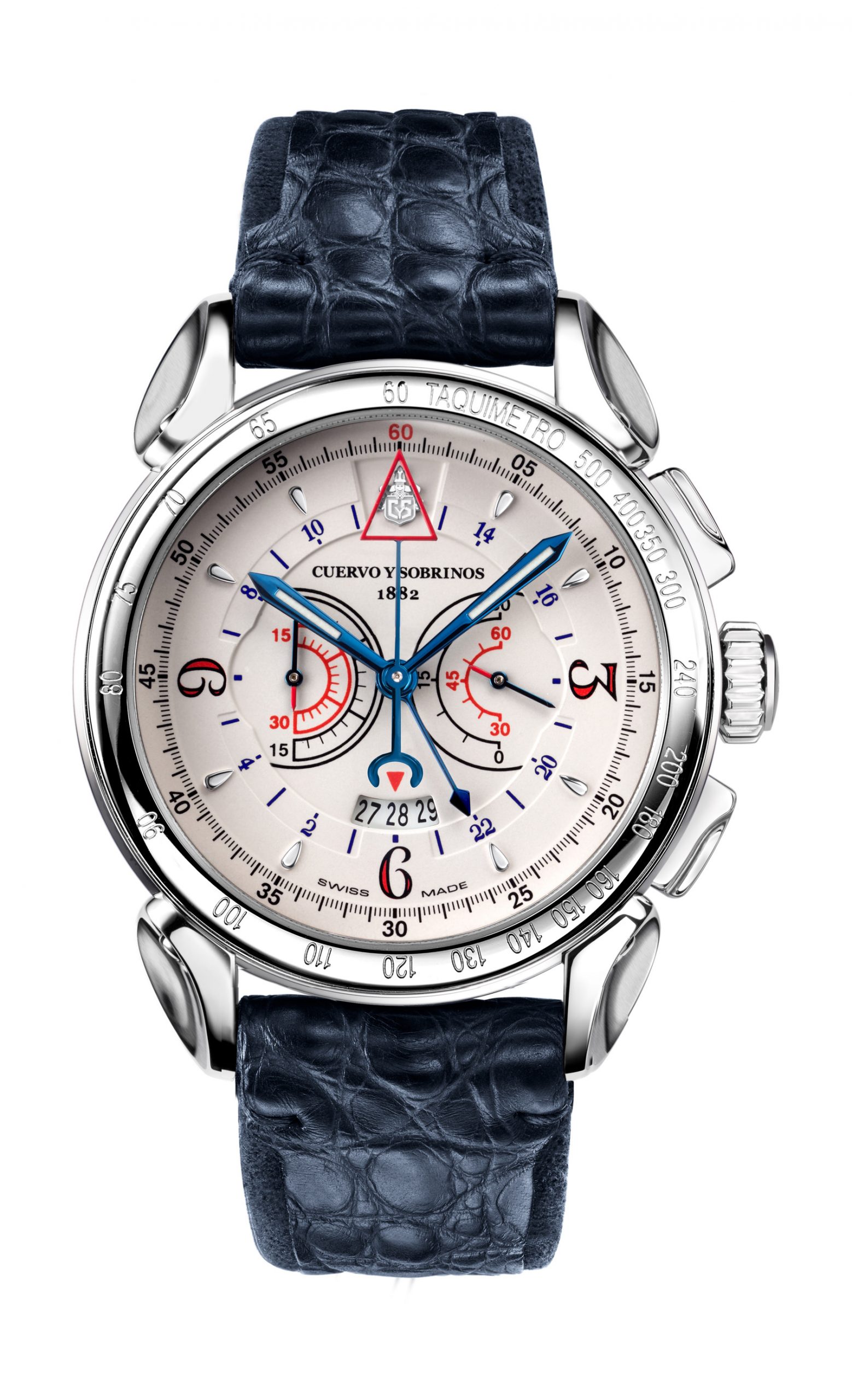 Cuervo y Sobrinos Vuelo Crono luxury timepiece - detailed view