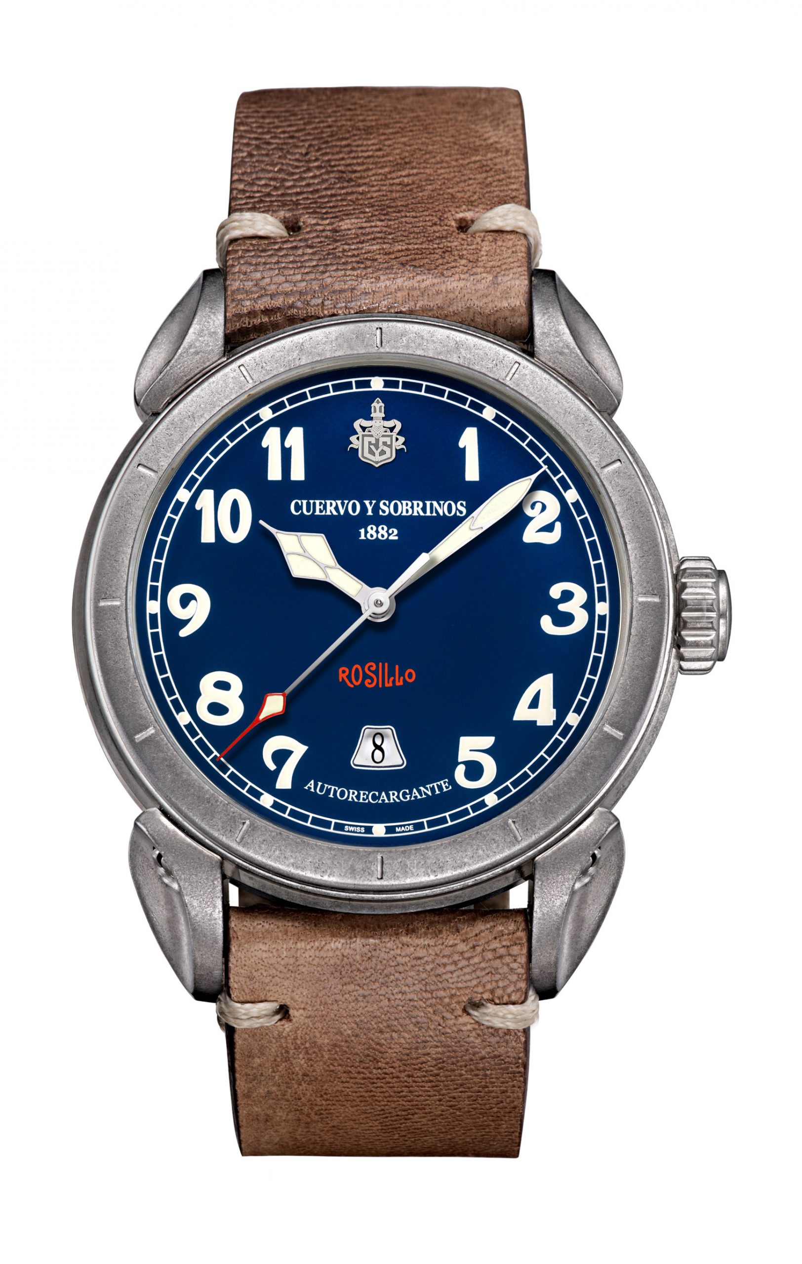 Cuervo y Sobrinos Vuelo Domingo Rosillo luxury timepiece - detailed view