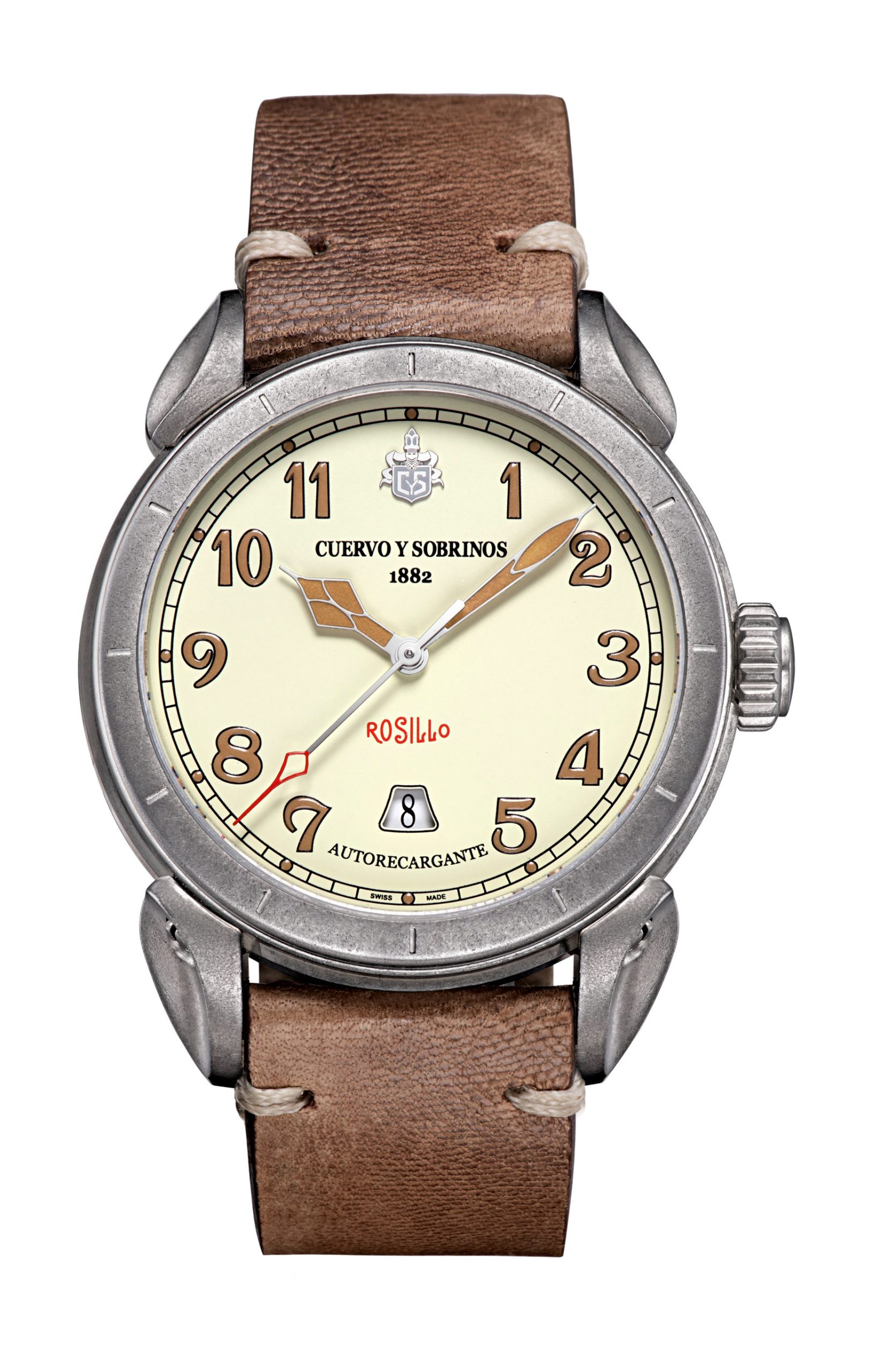 Cuervo y Sobrinos Vuelo Domingo Rosillo luxury timepiece - detailed view