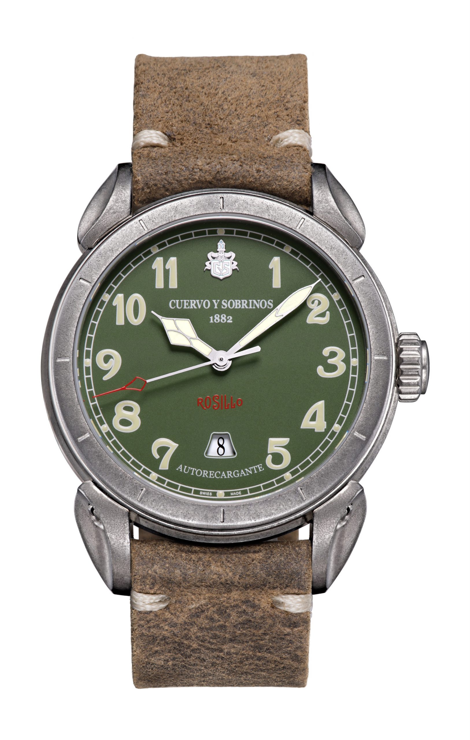 Cuervo y Sobrinos Vuelo Domingo Rosillo luxury timepiece - detailed view
