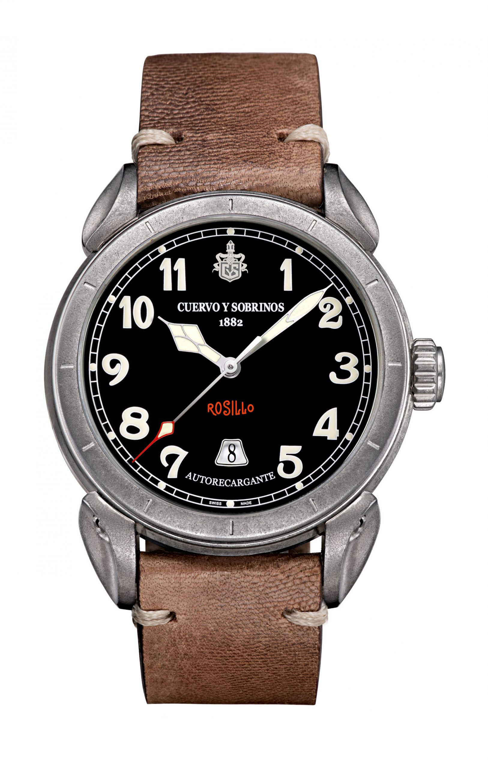 Cuervo y Sobrinos Vuelo Domingo Rosillo luxury timepiece - detailed view