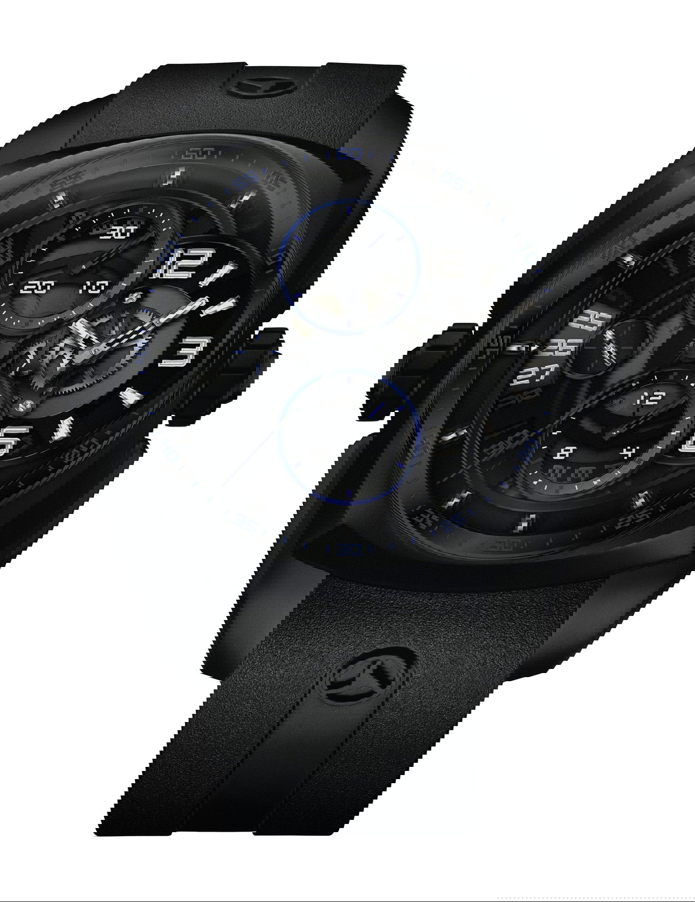 Cyrus Klepcys Skeleton Chronograph Dark & Blue luxury timepiece - detailed view